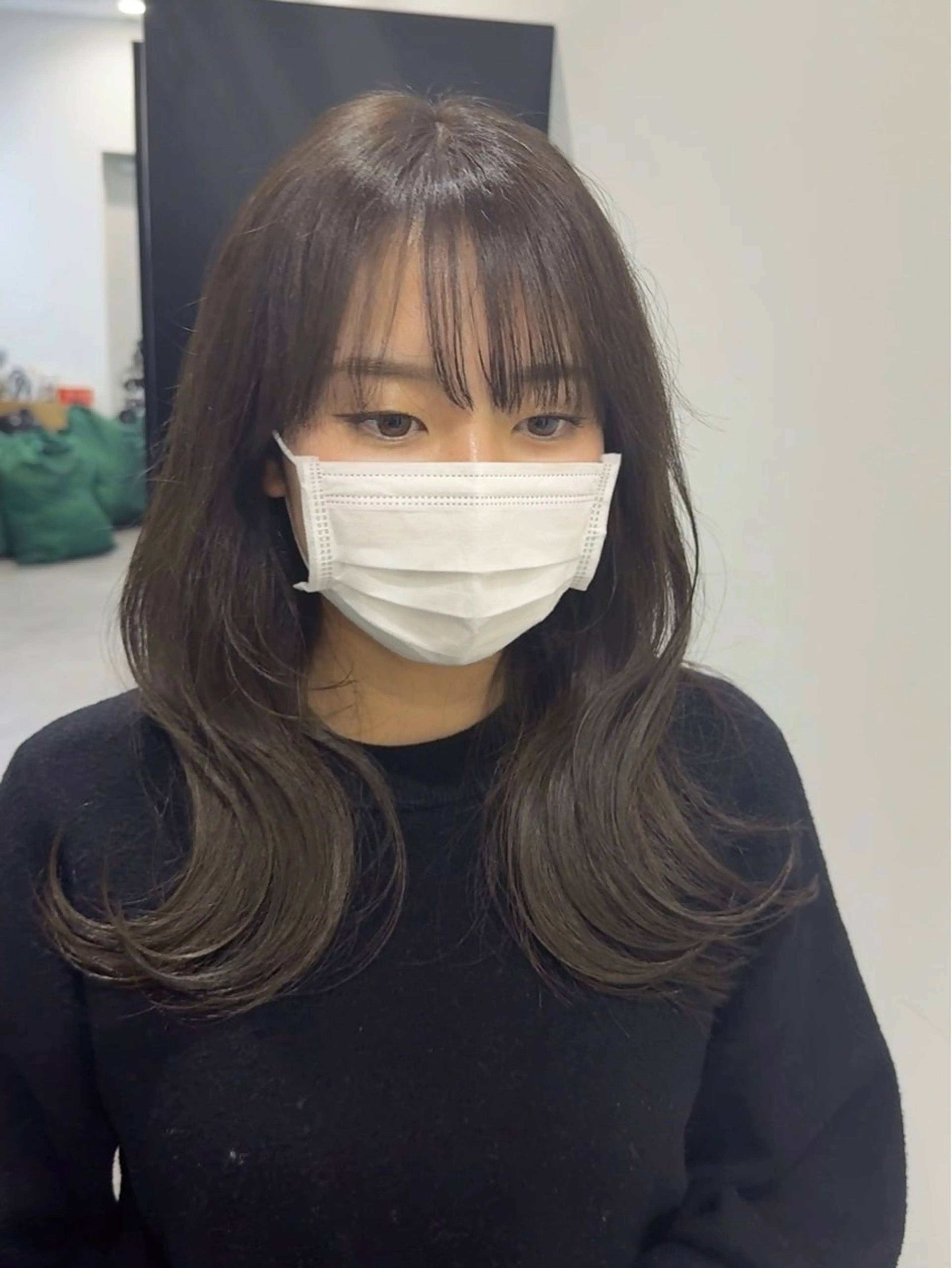 セミロング カラー ベージュカラー レイヤーカット カット ヘアカラー トリートメント GO TODAY シェアサロン 町田店所属・韓国ヘア🇰🇷 スズキのヘアスタイル