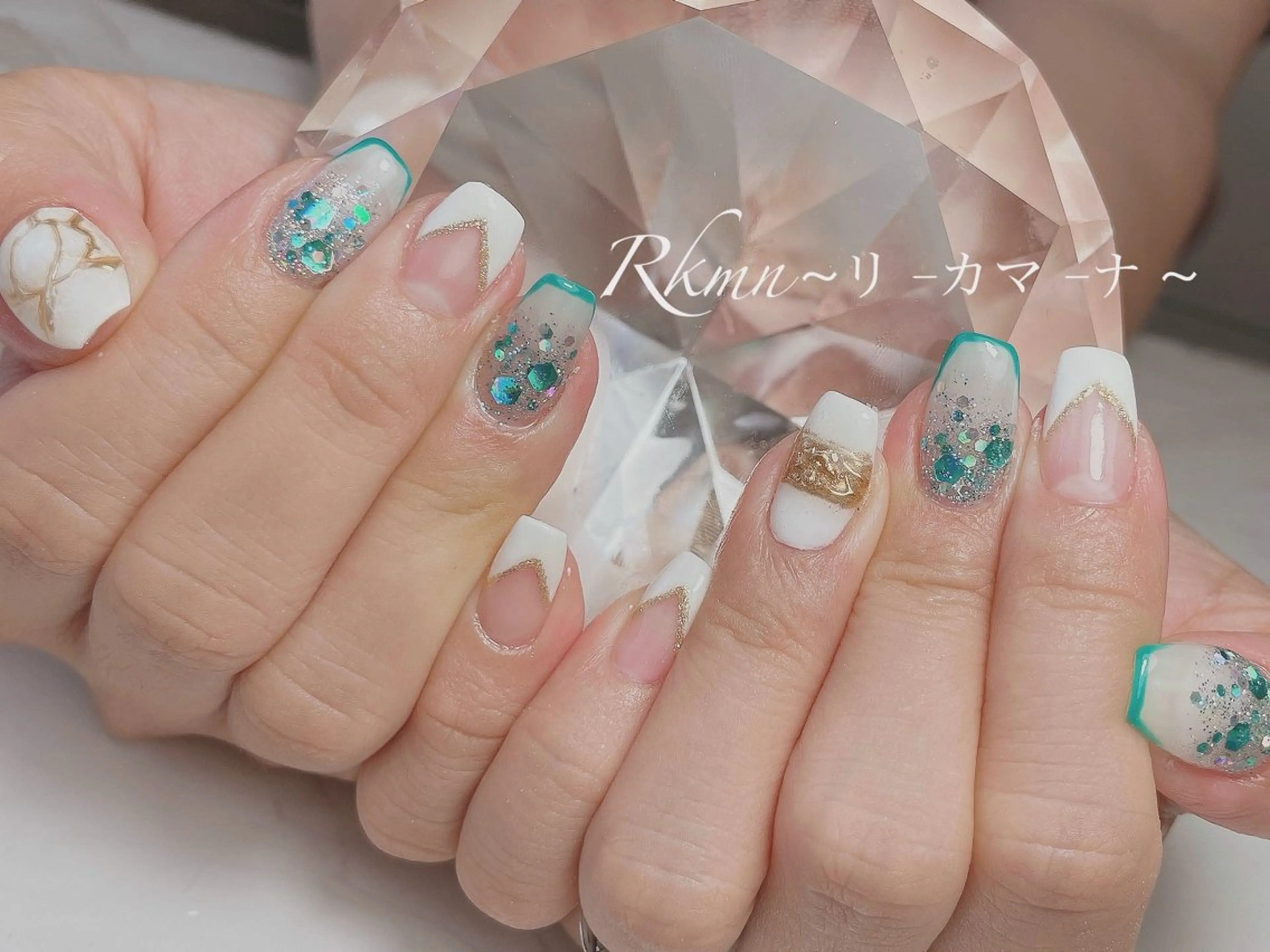 ネイル アートネイル フレンチネイル 春ネイル ハンドネイル フットネイル ハンドケア Rkmn ~リ-カマ-ナ~のネイルデザイン