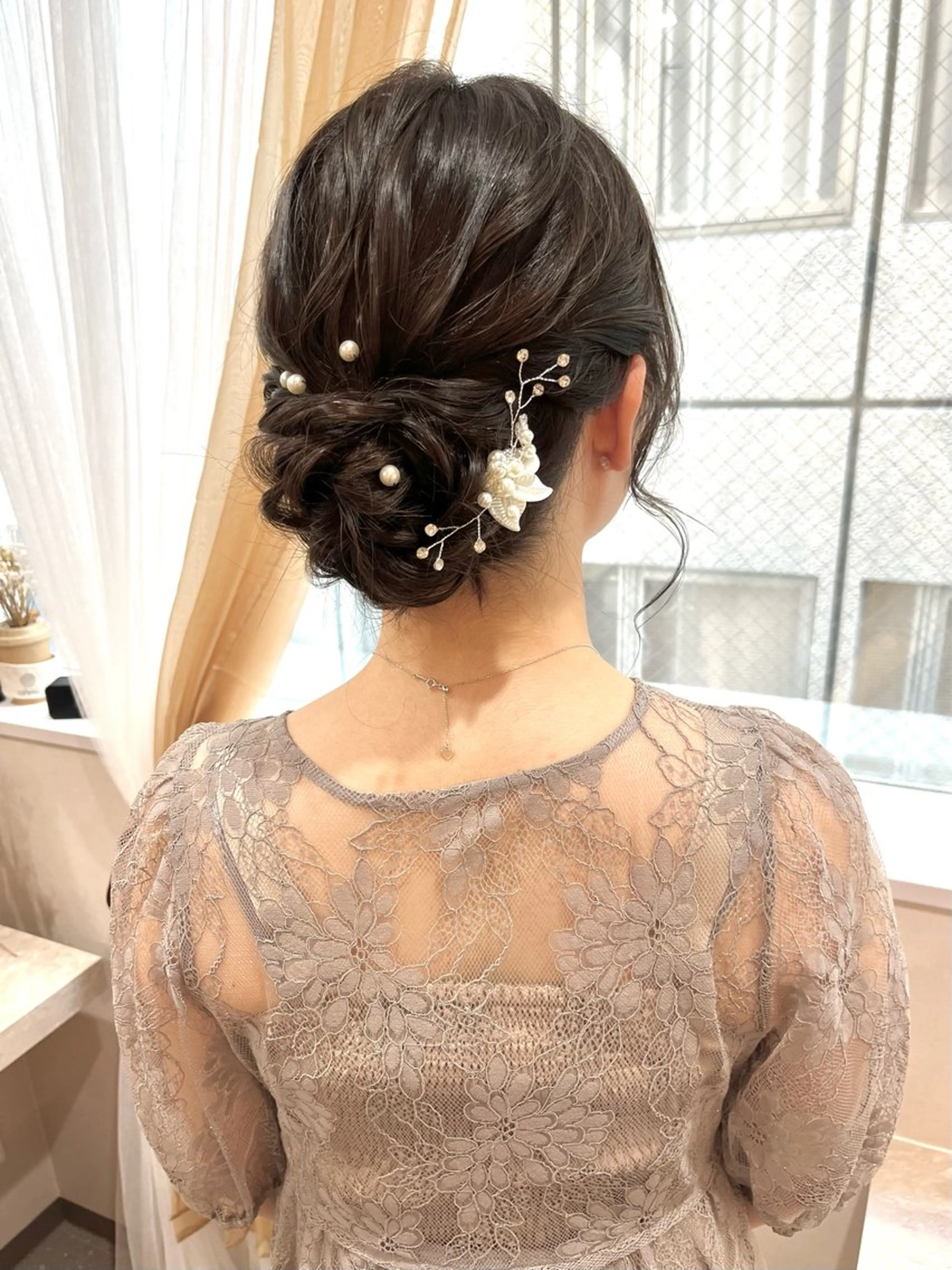 セミロング ヘアアレンジ ヘアセット Mila Akariのヘアスタイル