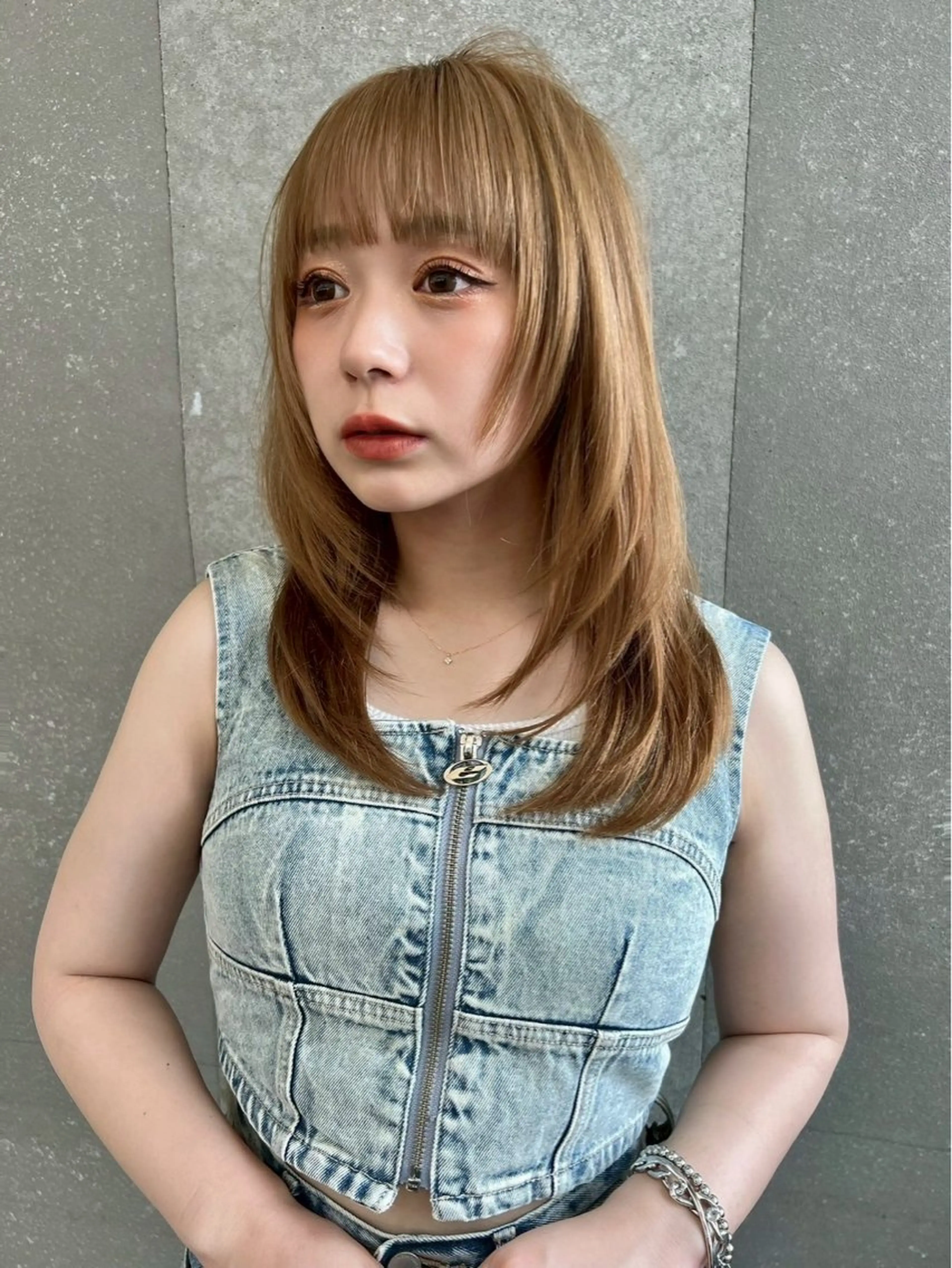 セミロング カット 縮毛矯正 ANFINI所属・さくら/似合わせレ イヤー/美カラー🖤のヘアスタイル