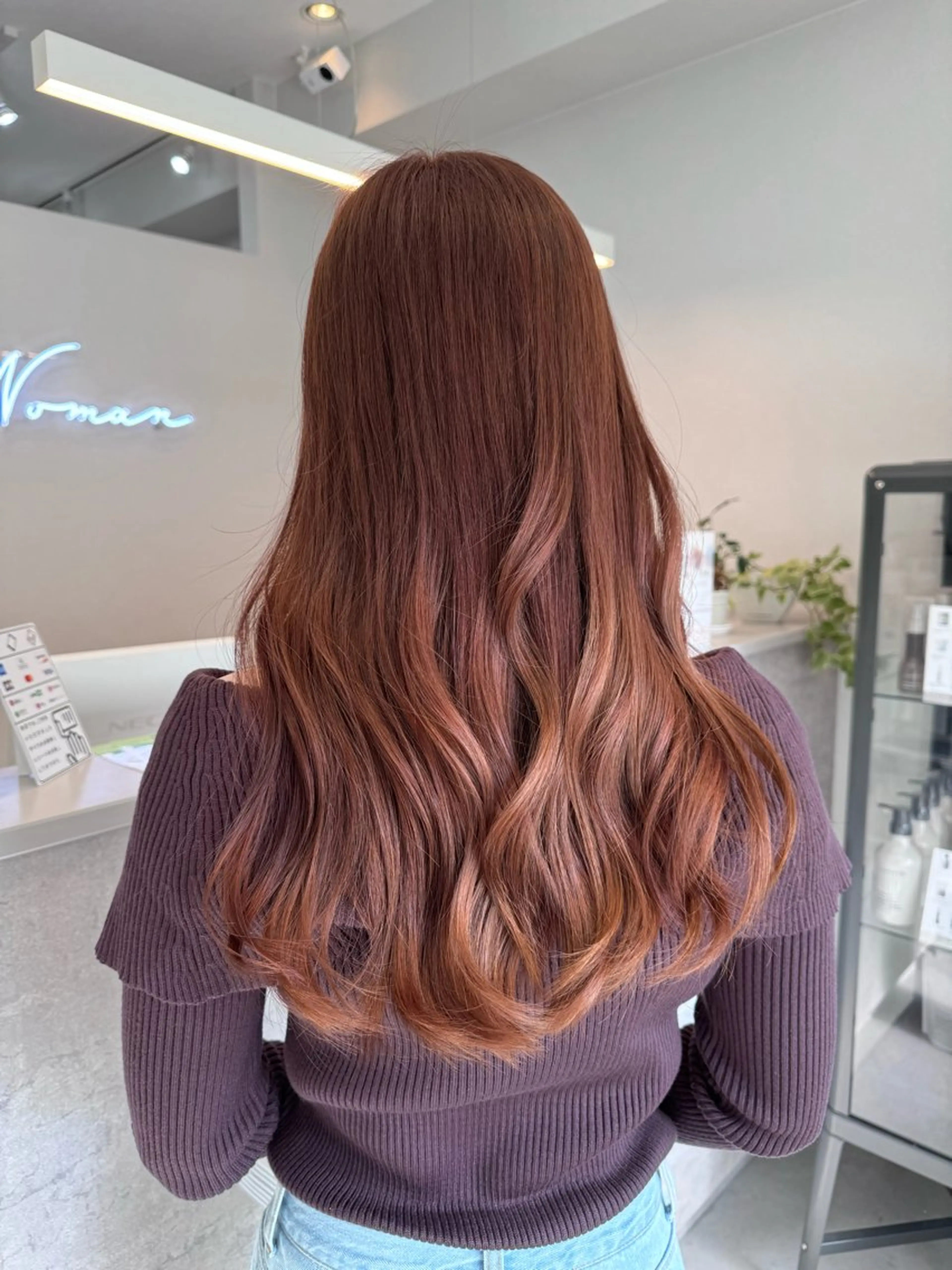 セミロング カラー ベージュカラー ピンクカラー ピンクベージュ カット ヘアカラー トリートメント Agu hair beqq 福岡別府所属・🐥 kotori 🐥のヘアスタイル