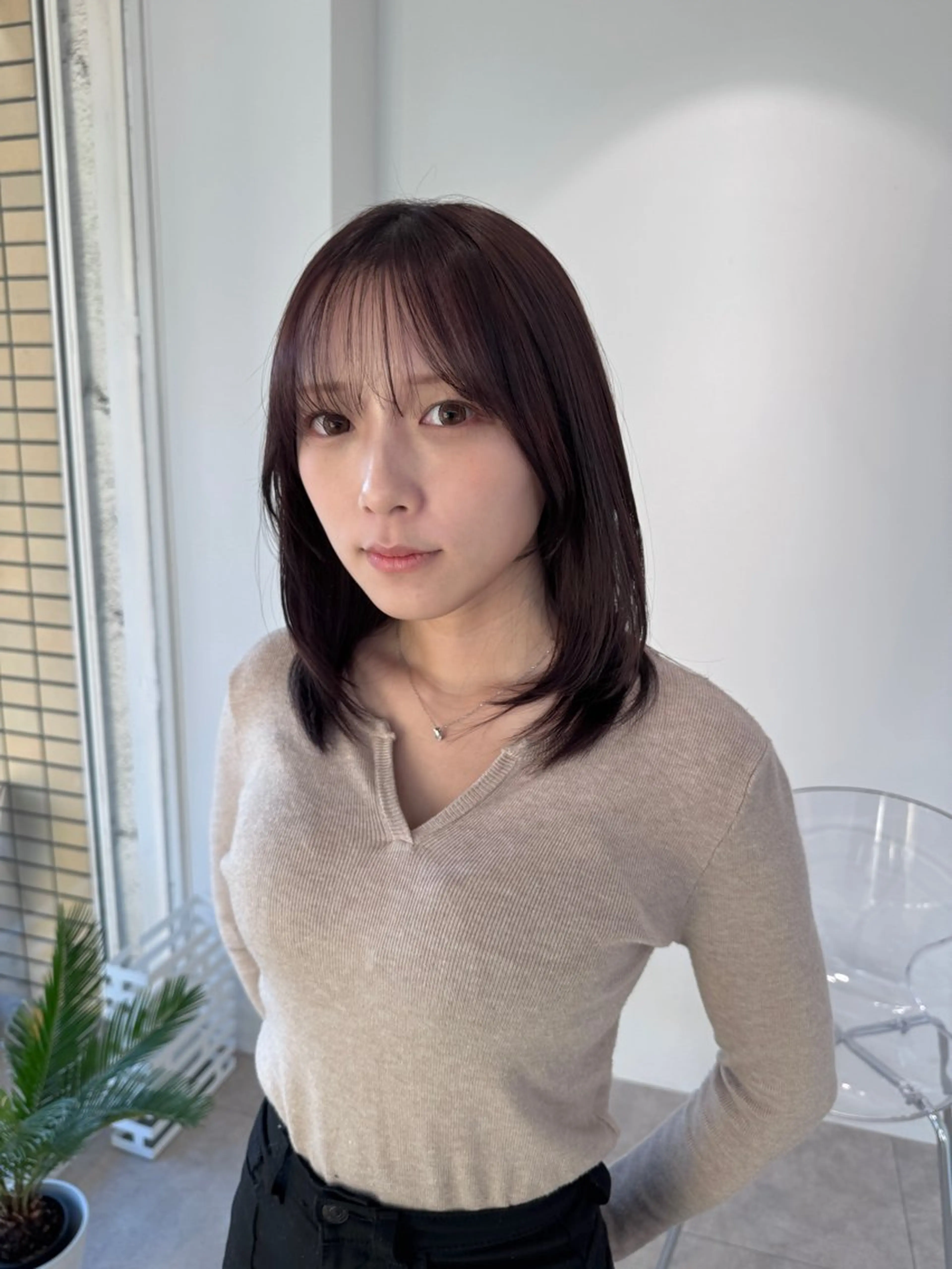 セミロング カット ヘアカラー トリートメント 髪質改善/美髪縮毛矯 正のスペシャリストのヘアスタイル