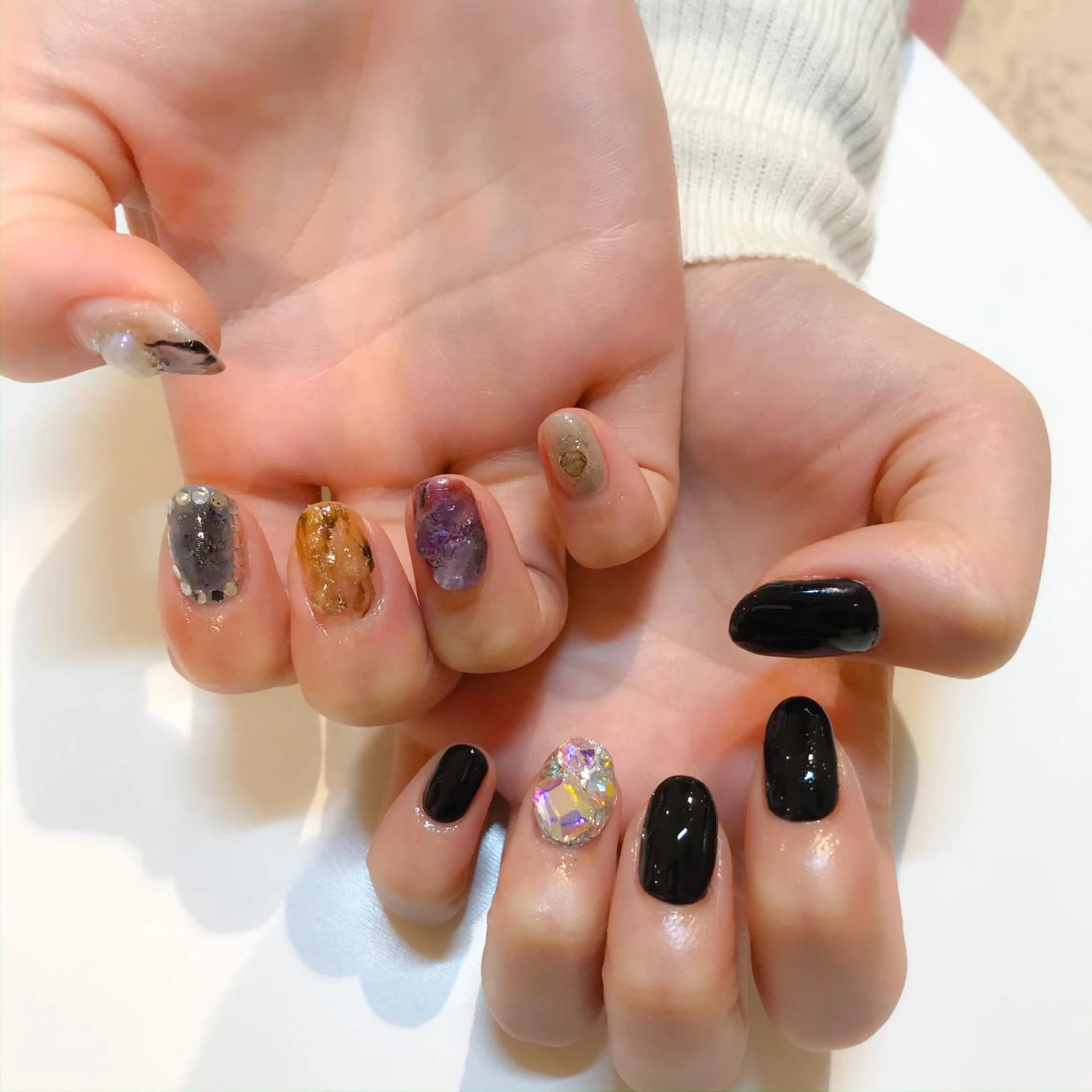 ネイル ニュアンスネイル ハンドネイル 🎀1/28ご予約 ◎ 本田 知美🎀のネイルデザイン