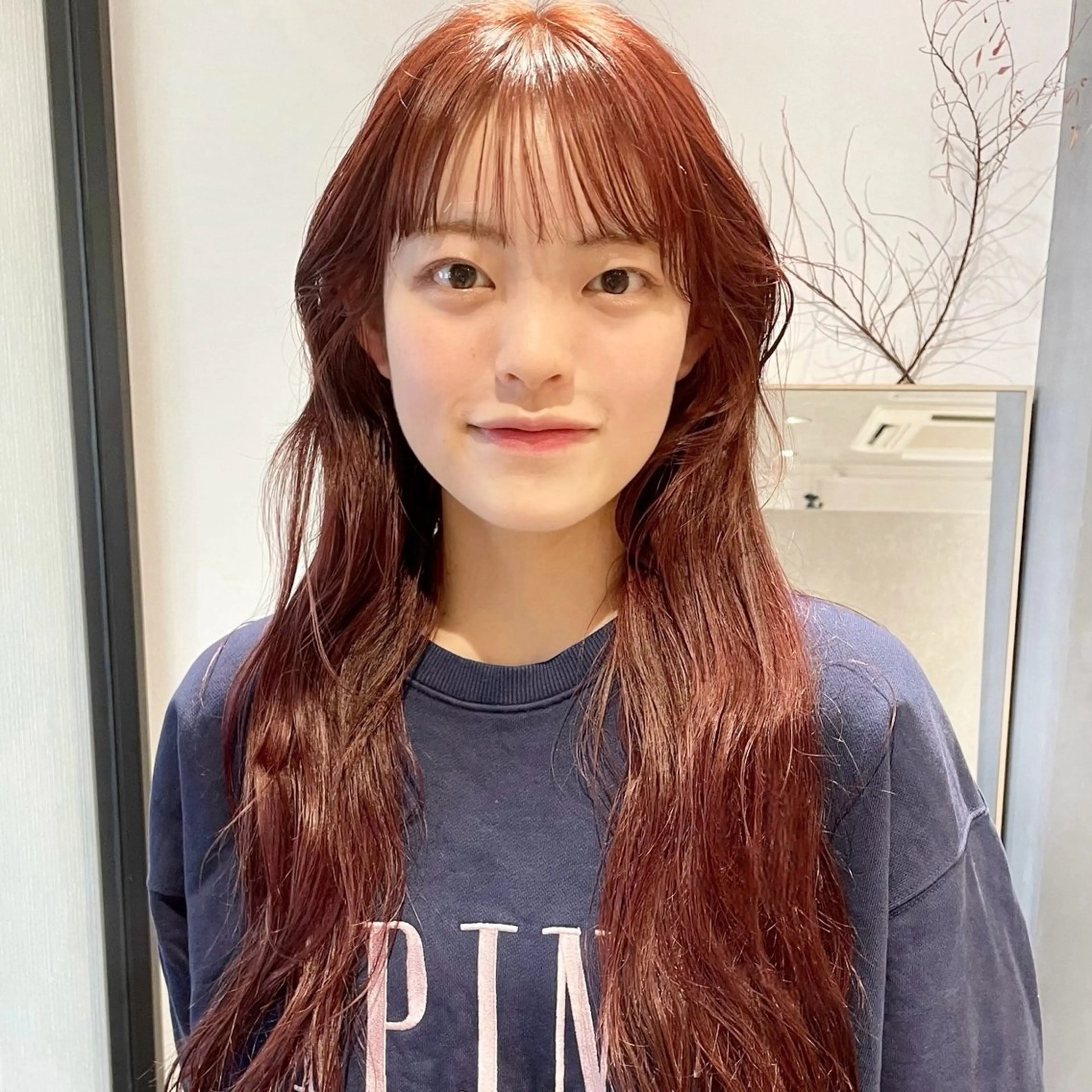 ロング カラー ブラウンカラー ピンクカラー ピンクブラウン カット ヘアカラー トリートメント 🍊暖色×顔周り 🍊cocoroのヘアスタイル