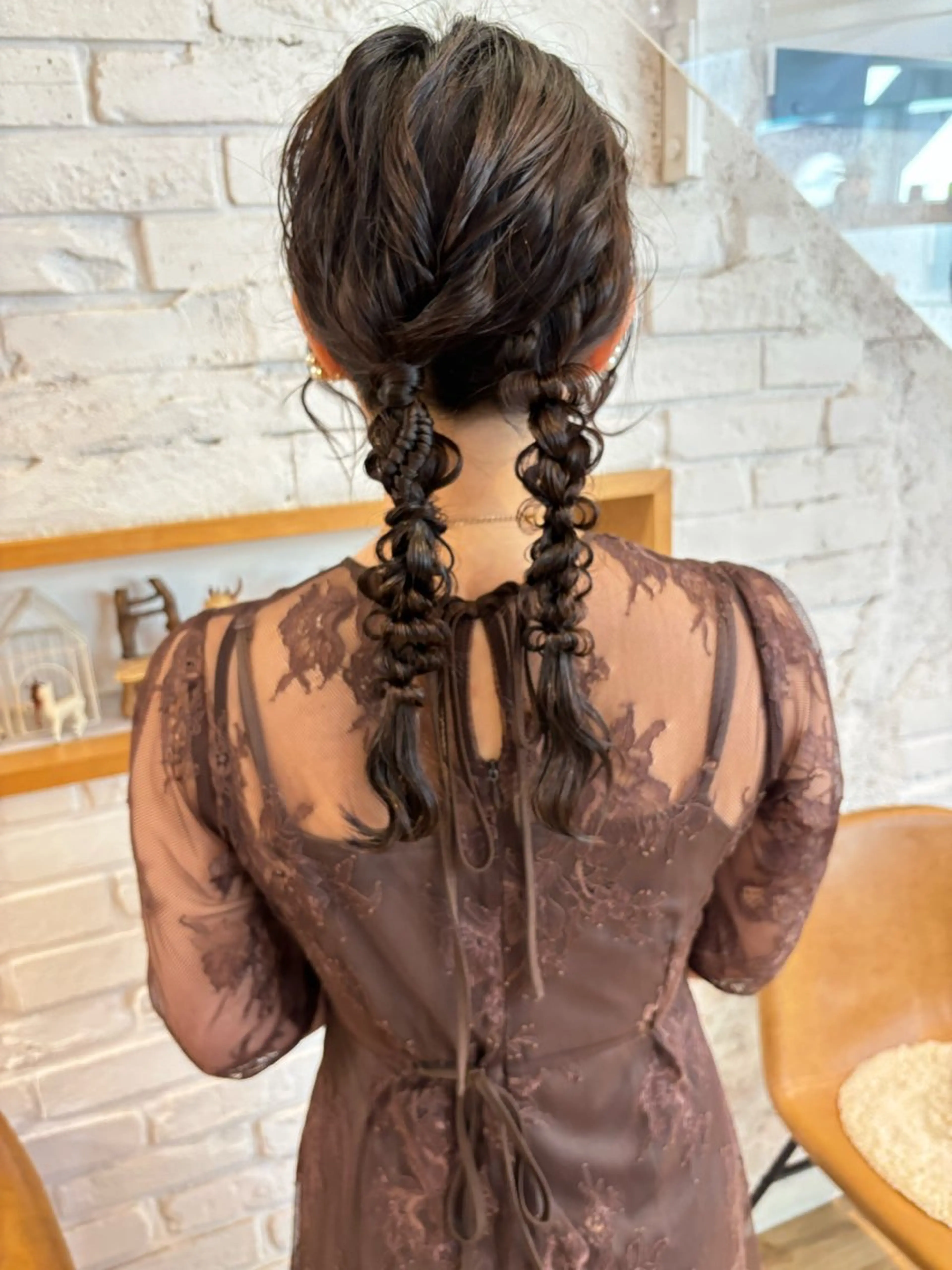 セミロング ヘアアレンジ ヘアセット しみず さくら🌸のヘアスタイル