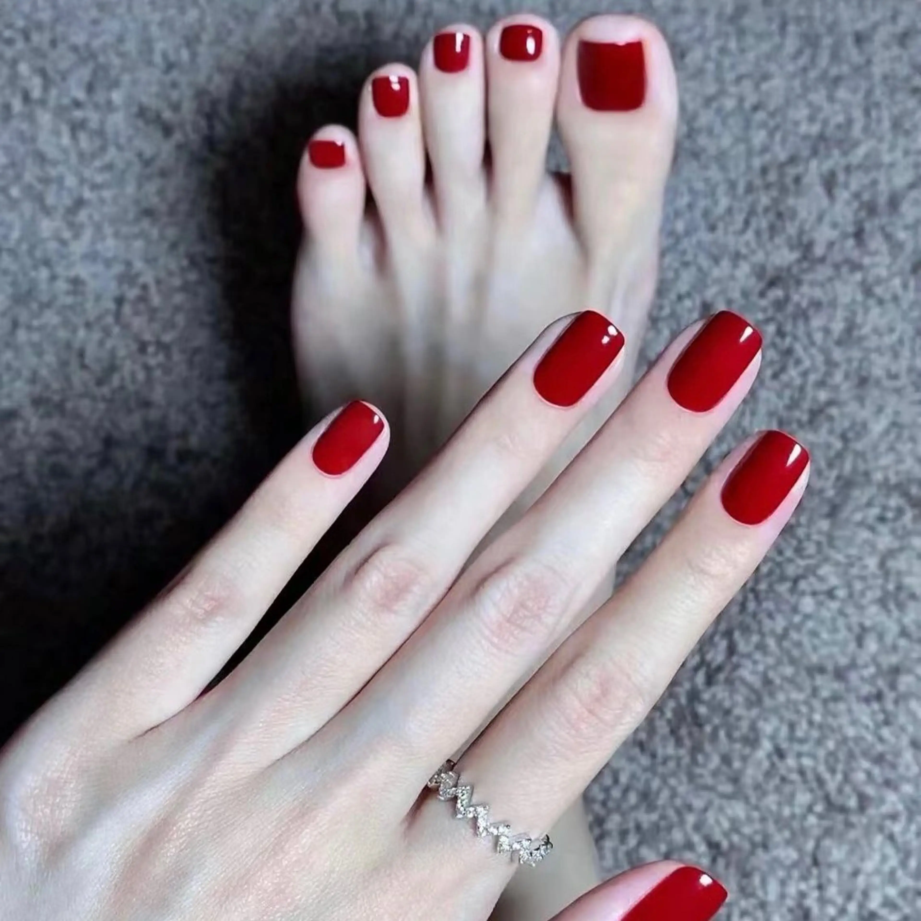 🍡🍡🍡ハンドとフットワンカラー/ラメグラの写真