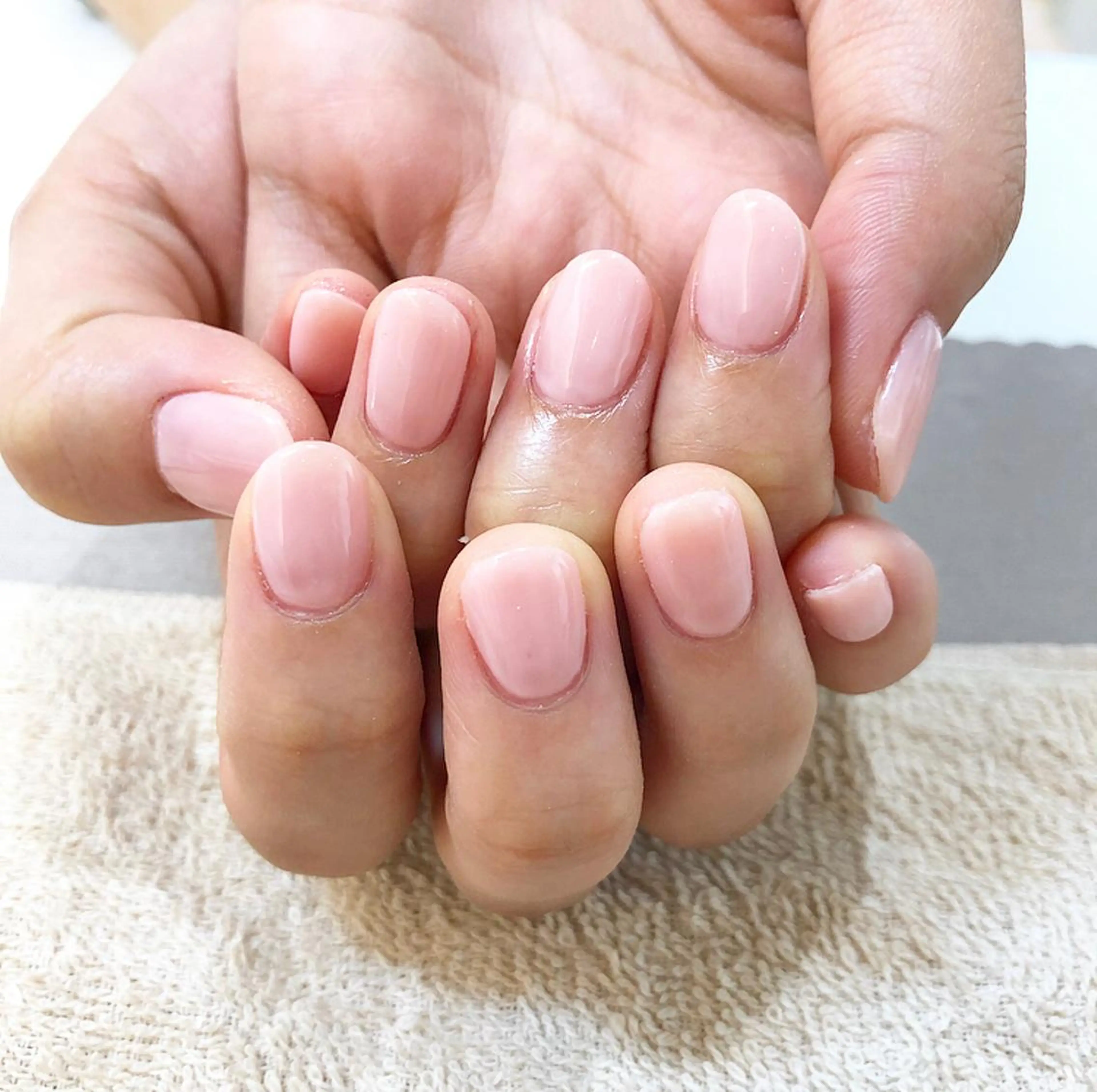 ネイル ワンカラーネイル ピンク rina eye&nailのマツエク・マツパデザイン