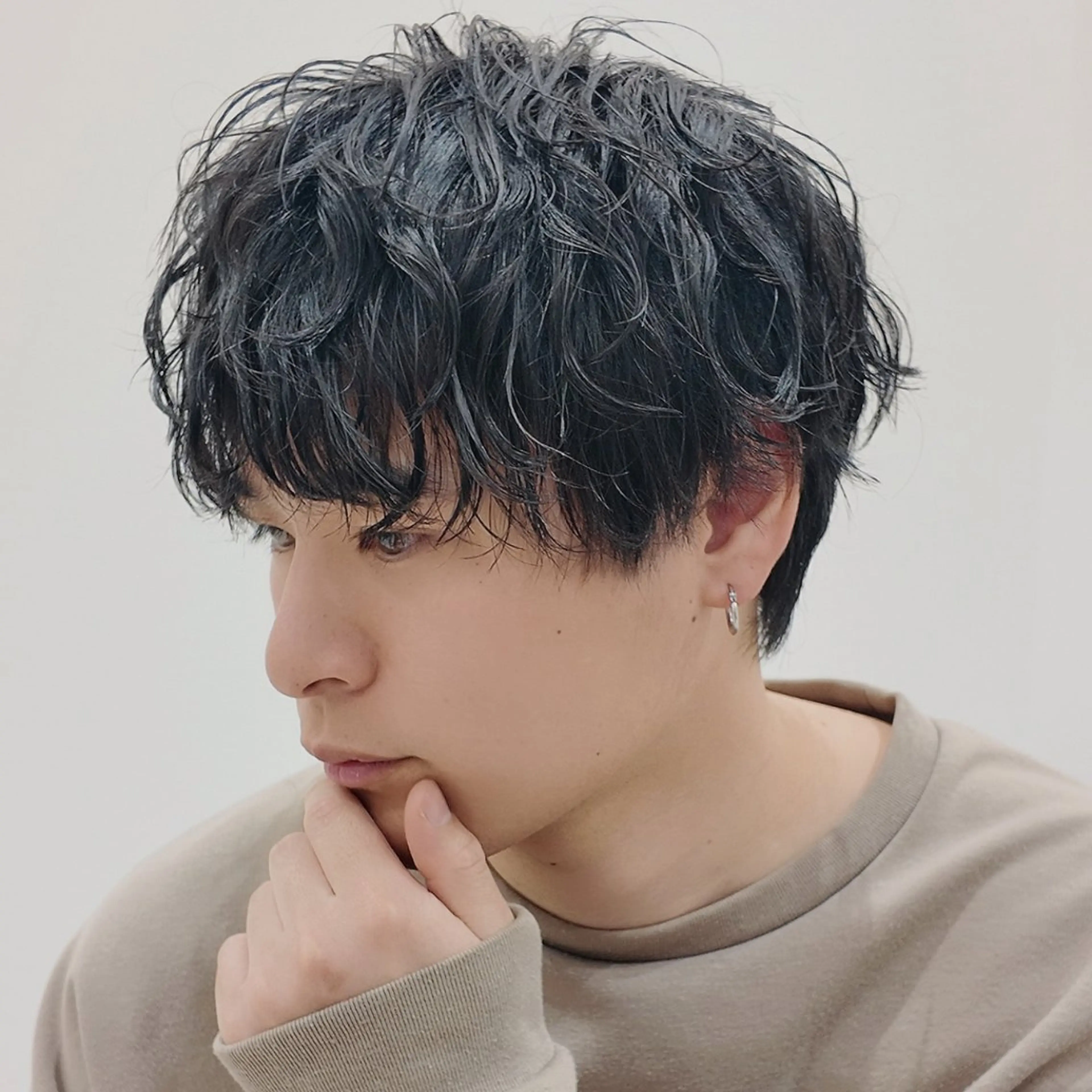 ショート パーマ メンズ ヘアセット SALOWIN名古屋Suite店所属・名古屋のメンズ特化 美容師/わたるのヘアスタイル