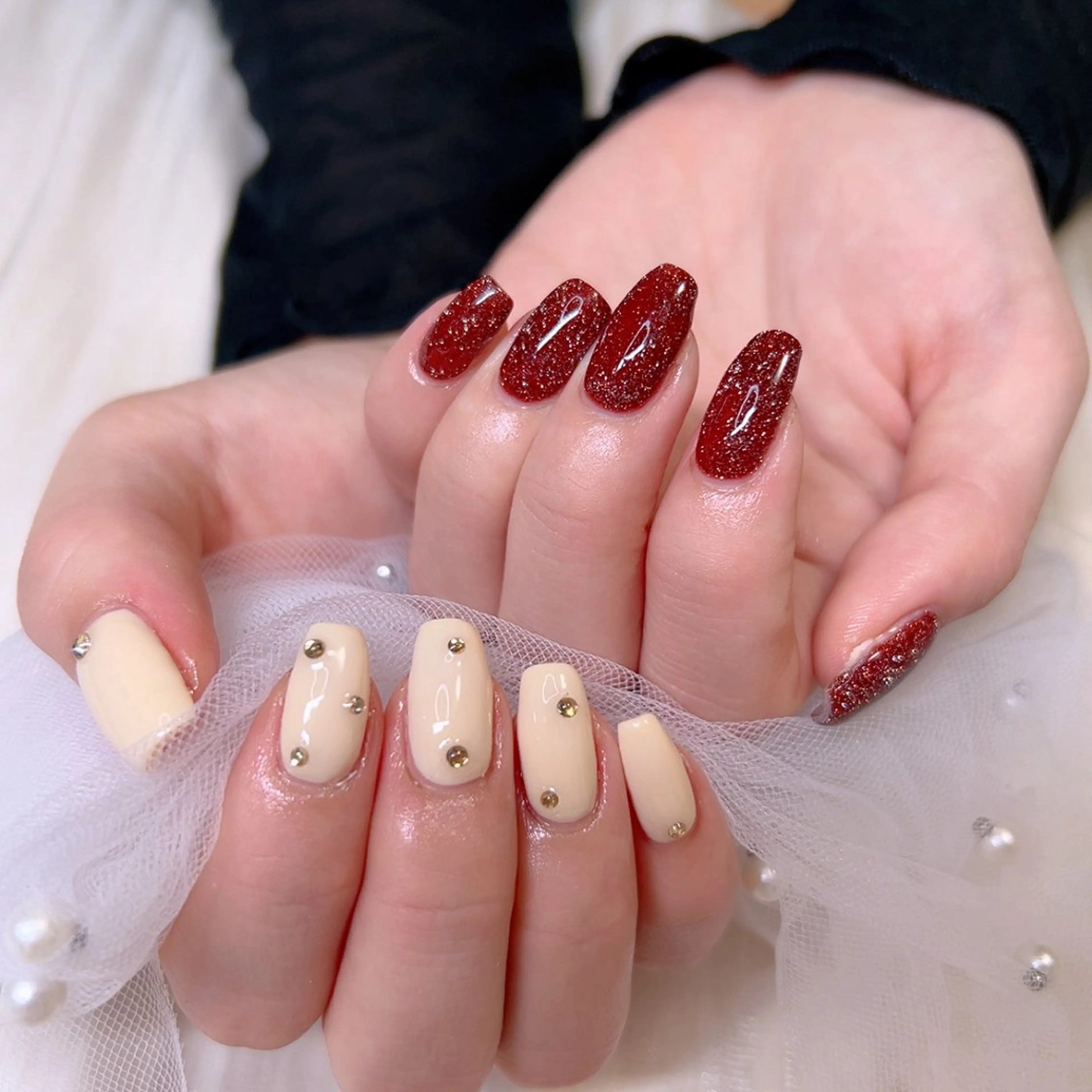 ネイル オフィスネイル シンプルネイル 冬ネイル Cute Tips nailのネイルデザイン