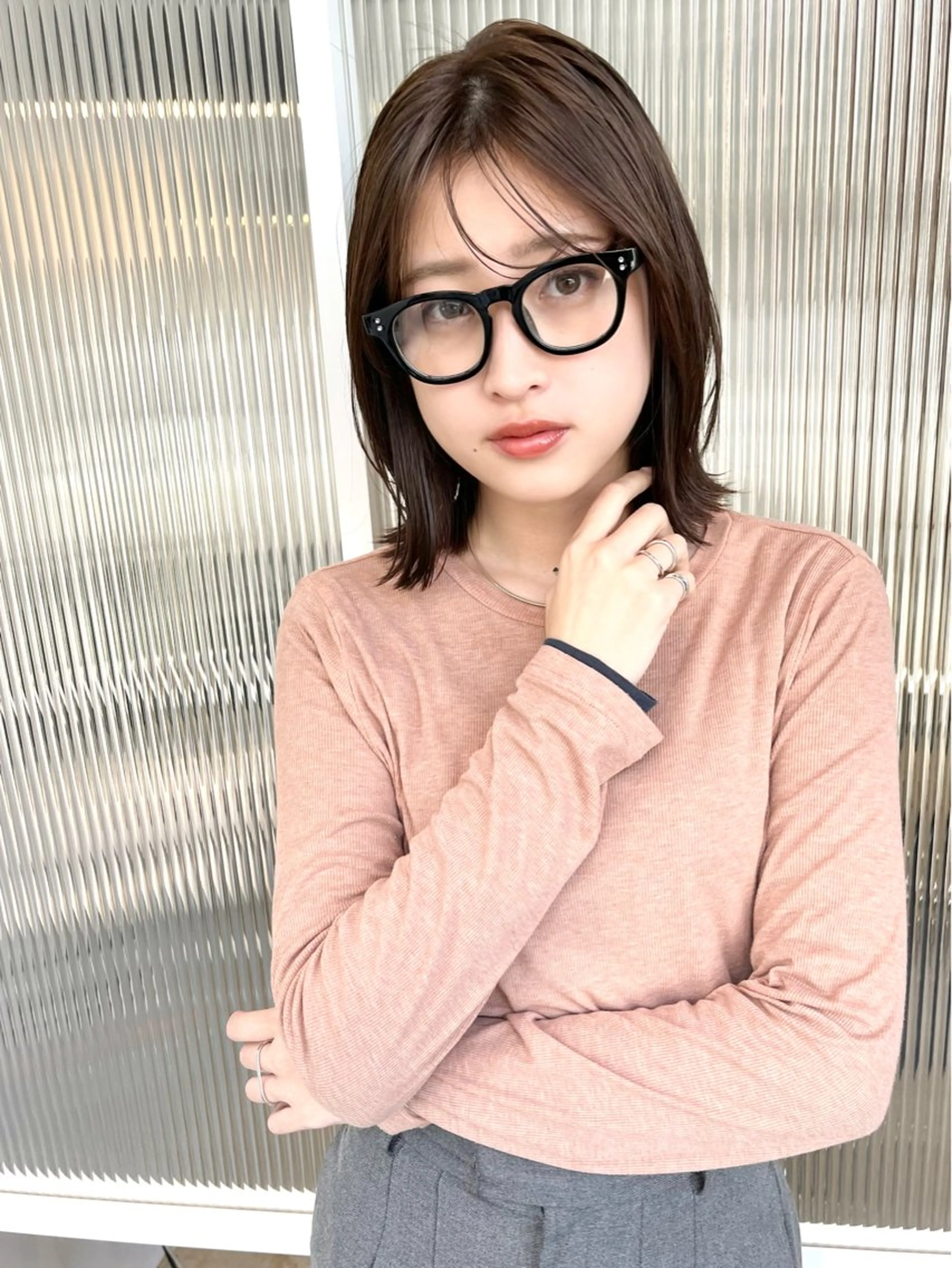 ミディアム カット ヘアカラー 徳永 大樹のヘアスタイル