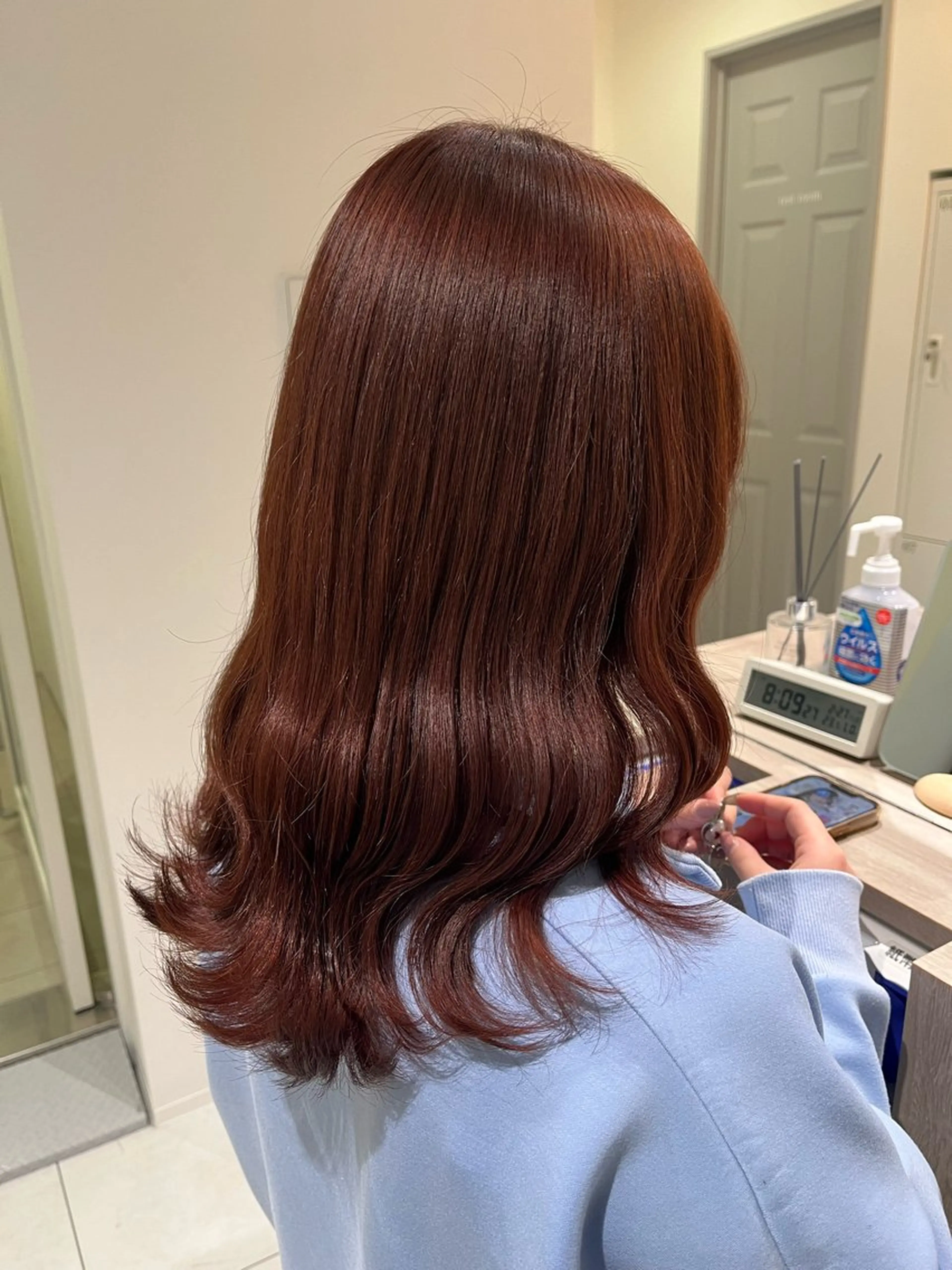 セミロング カラー ブリーチ ブリーチなしカラー ピンクカラー カット ヘアカラー トリートメント Eleanor 池袋 🧸Madoka🧸のヘアスタイル