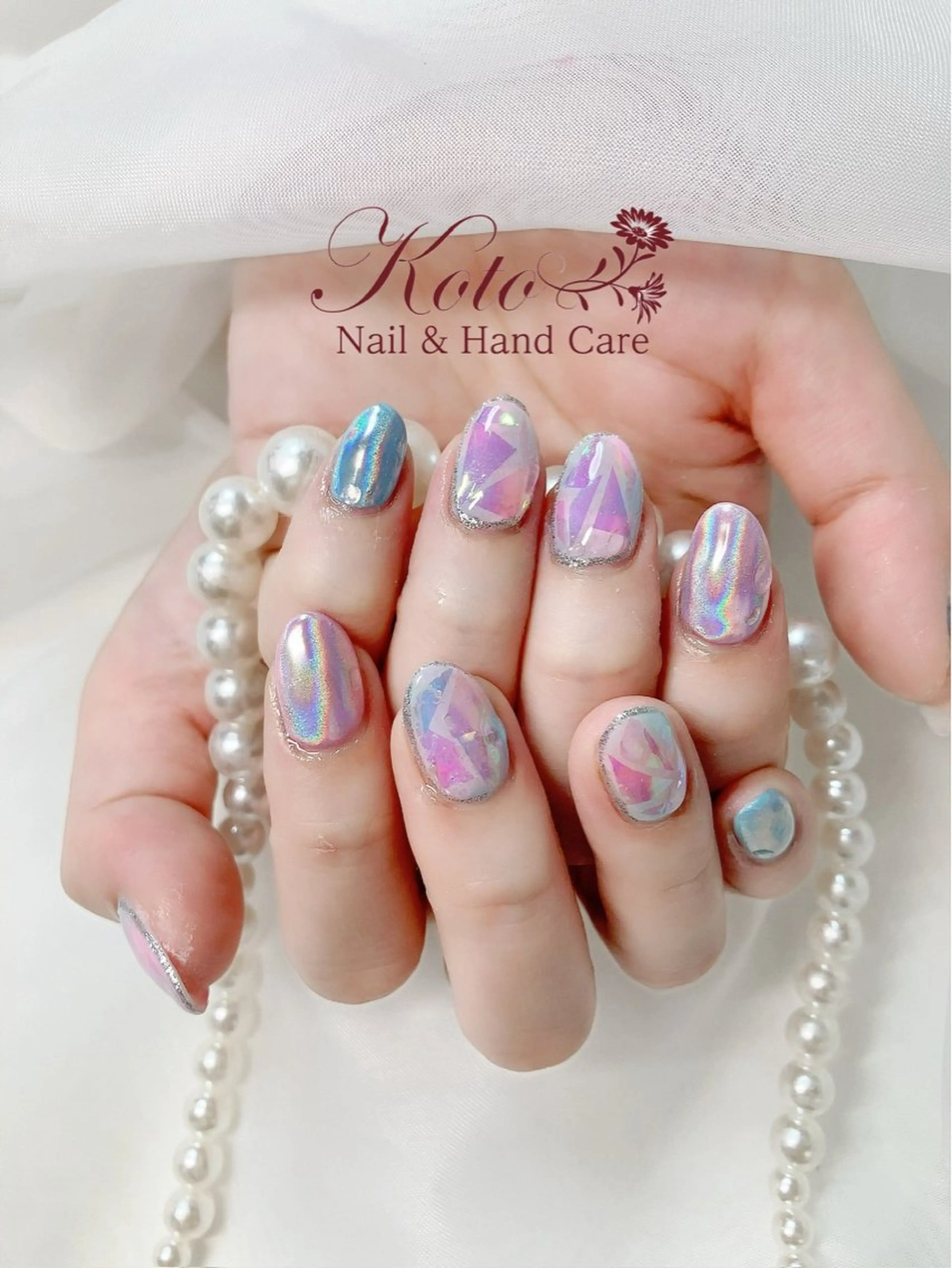 ネイル 長さ出し ジェルネイル 持ち込み ニュアンスネイル 赤色 ハンドネイル Nail Salon KOTOのネイルデザイン