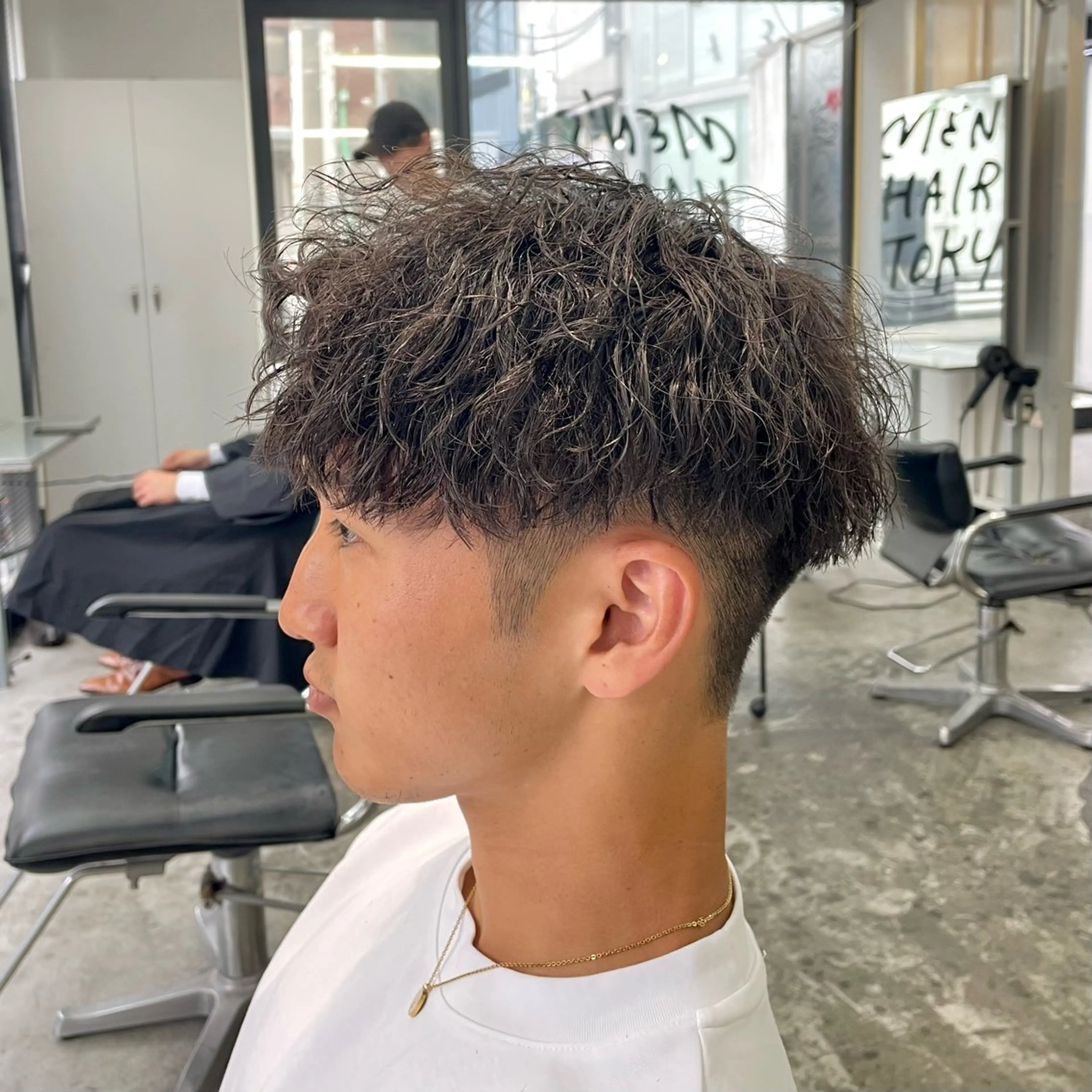 ショート パーマ メンズ ショートヘア カット パーマ メンズ特化美容師/ 藤戸 椋のヘアスタイル