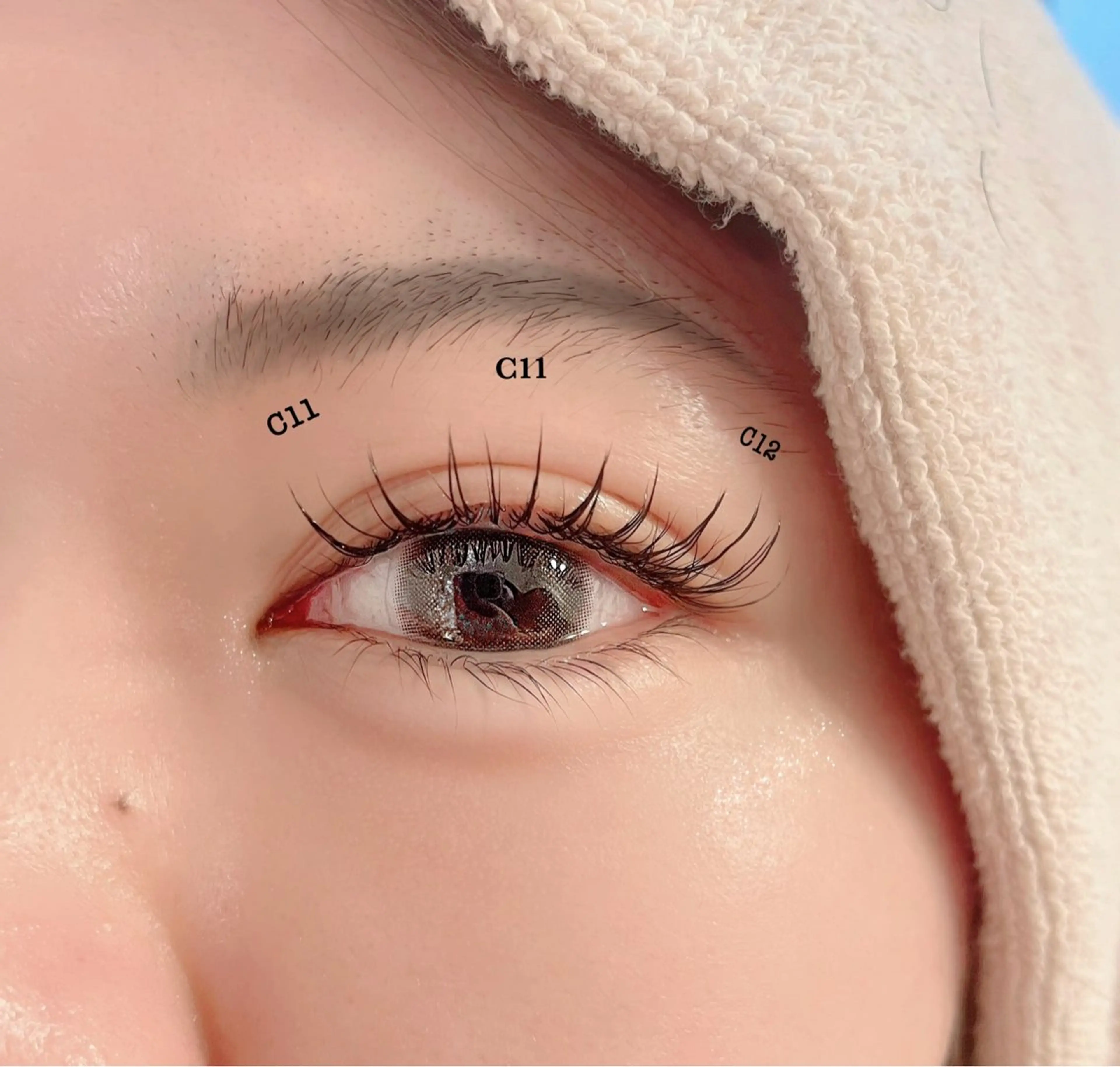 マツエク・マツパ 目尻長め Nono.所属・🎀Hana🎀 束感まつ毛のマツエク・マツパデザイン