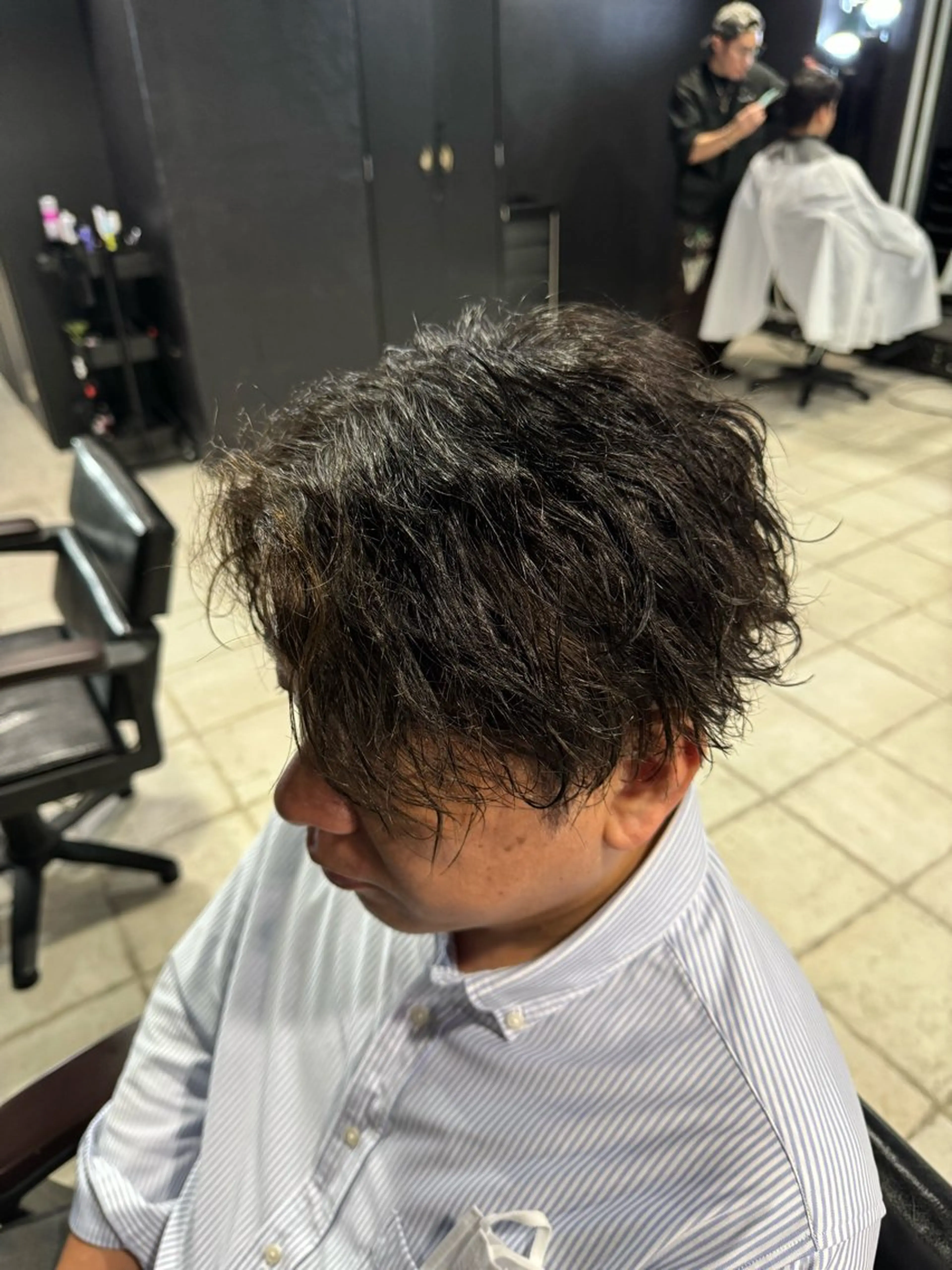 ヘアアレンジ メンズ センターパート カット メンズ専門 美容師✨ アメ村 堀江颯瑛のヘアスタイル