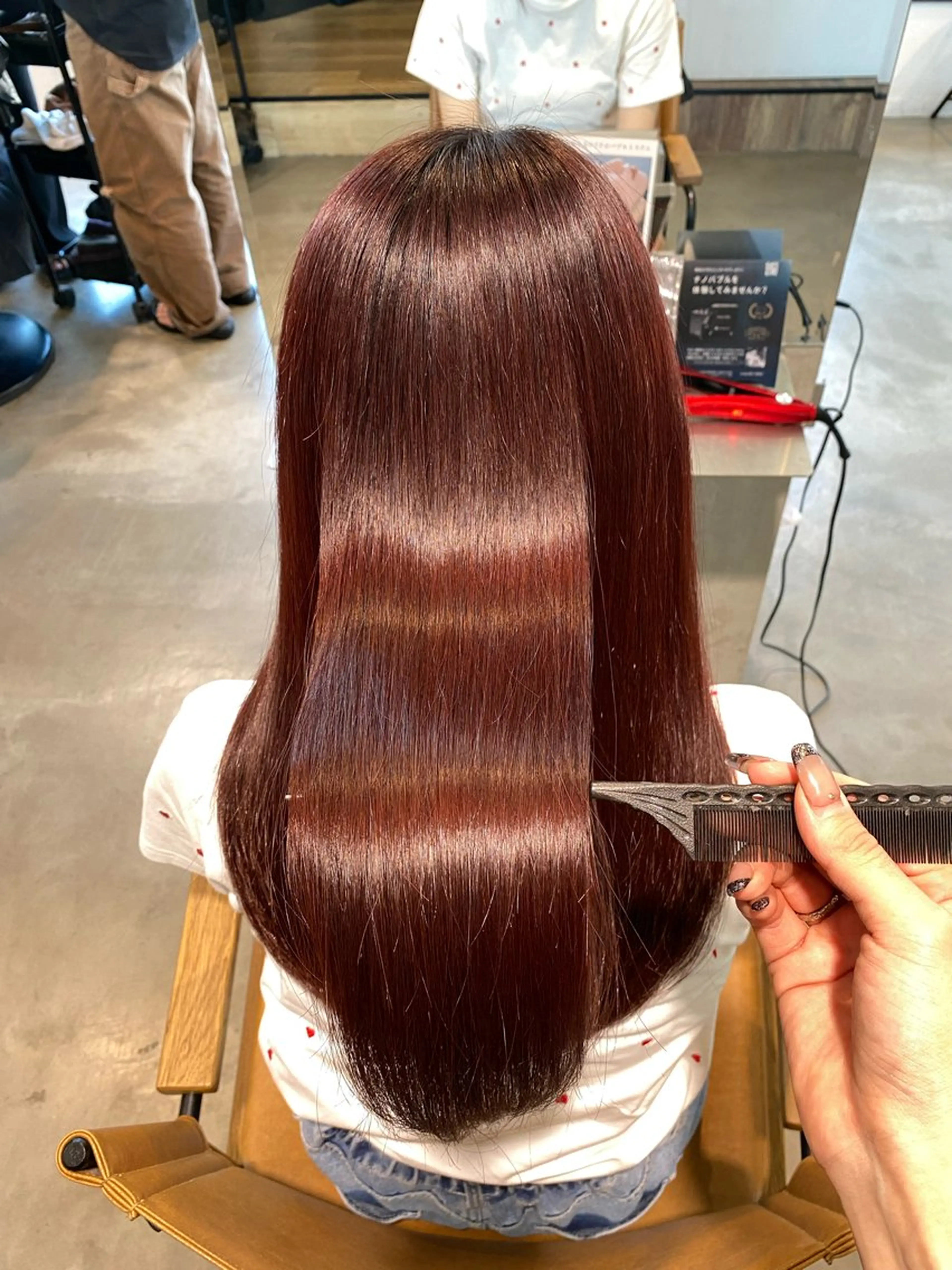 ロング カラー カット ヘアカラー 透明感カラー 天羅のヘアスタイル