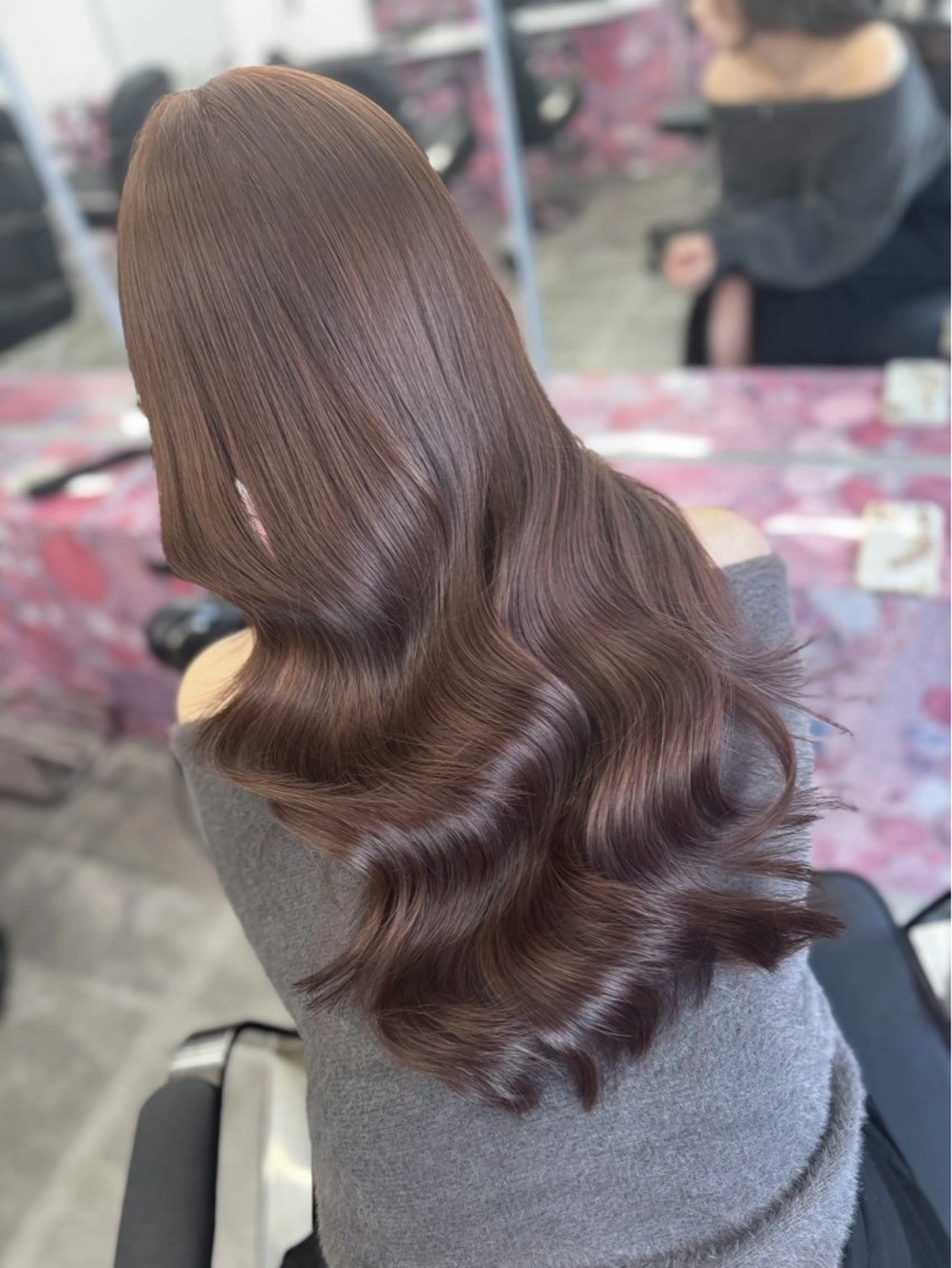 ロング カラー ブリーチ ブラウンカラー ショコラブラウン ラベンダーカラー ブリーチなしカラー ヘアカラー PELE所属・愛されミルクティー 💍🎀yuiのヘアスタイル