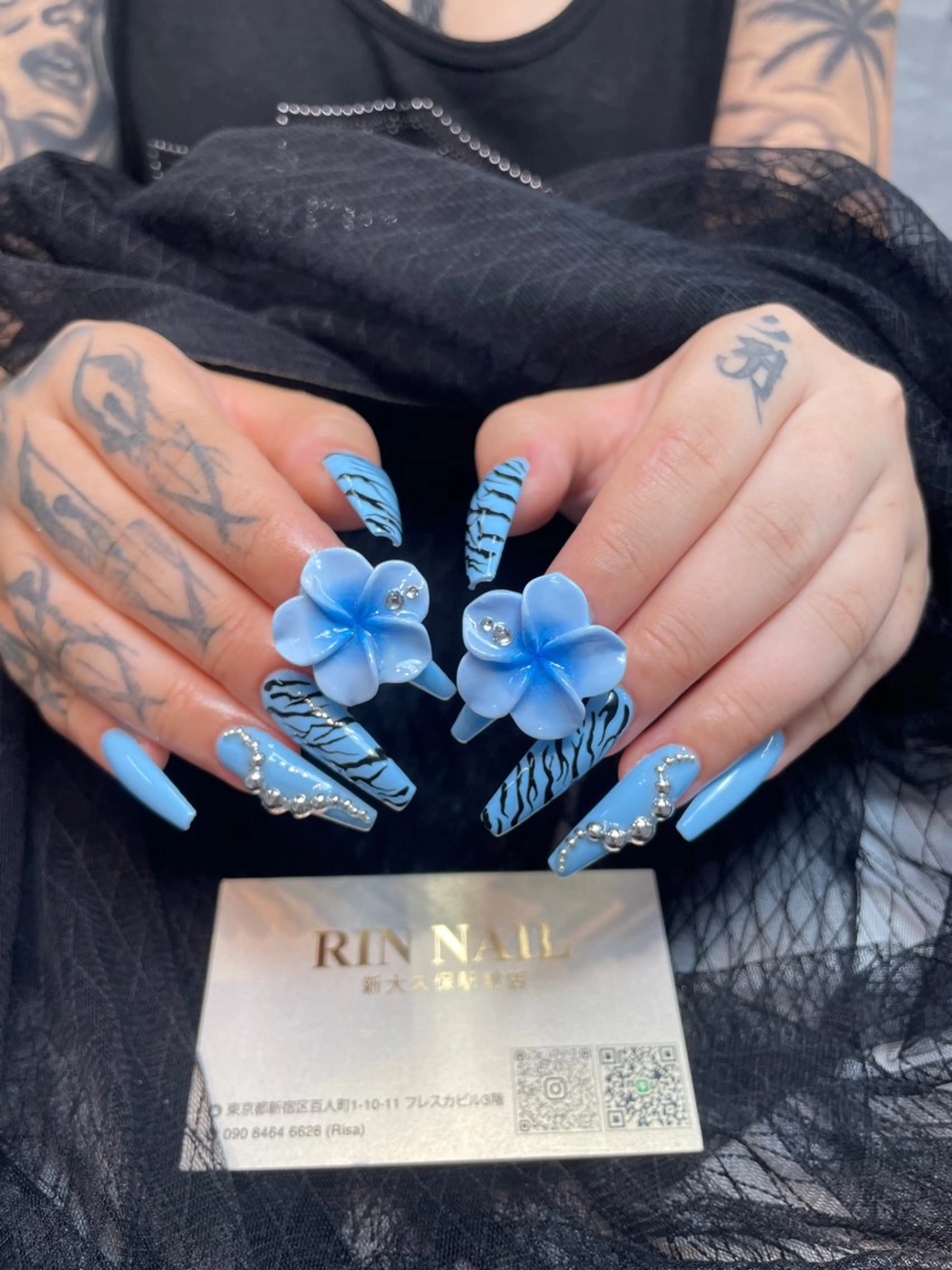 ネイル フレンチネイル ジェルネイル 韓国ネイル マグネットネイル ネイルチップ Rin Nail 新大久保店のネイルデザイン