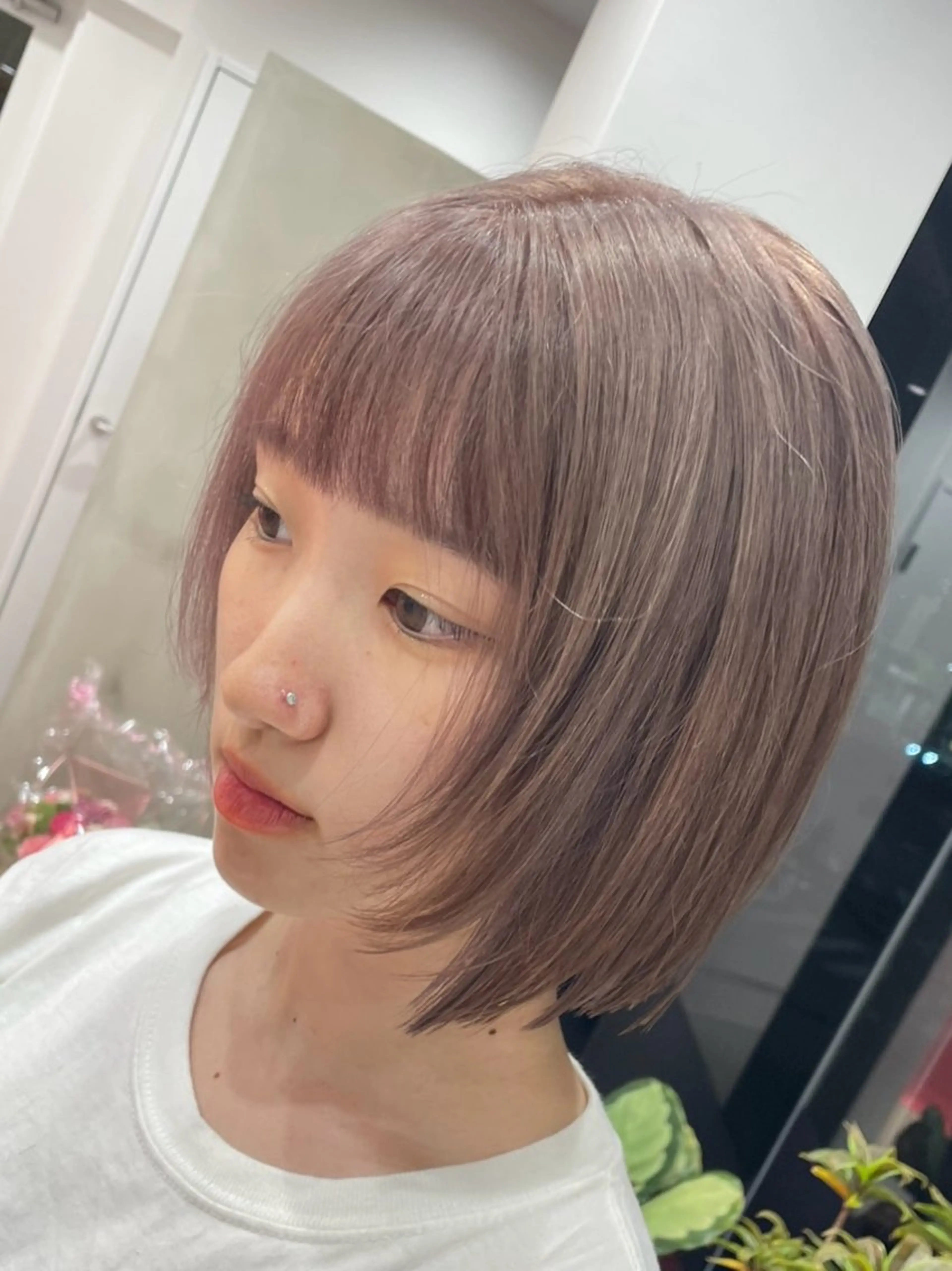 ショート カラー メンズカット ボブ/米崎駿也のヘアスタイル