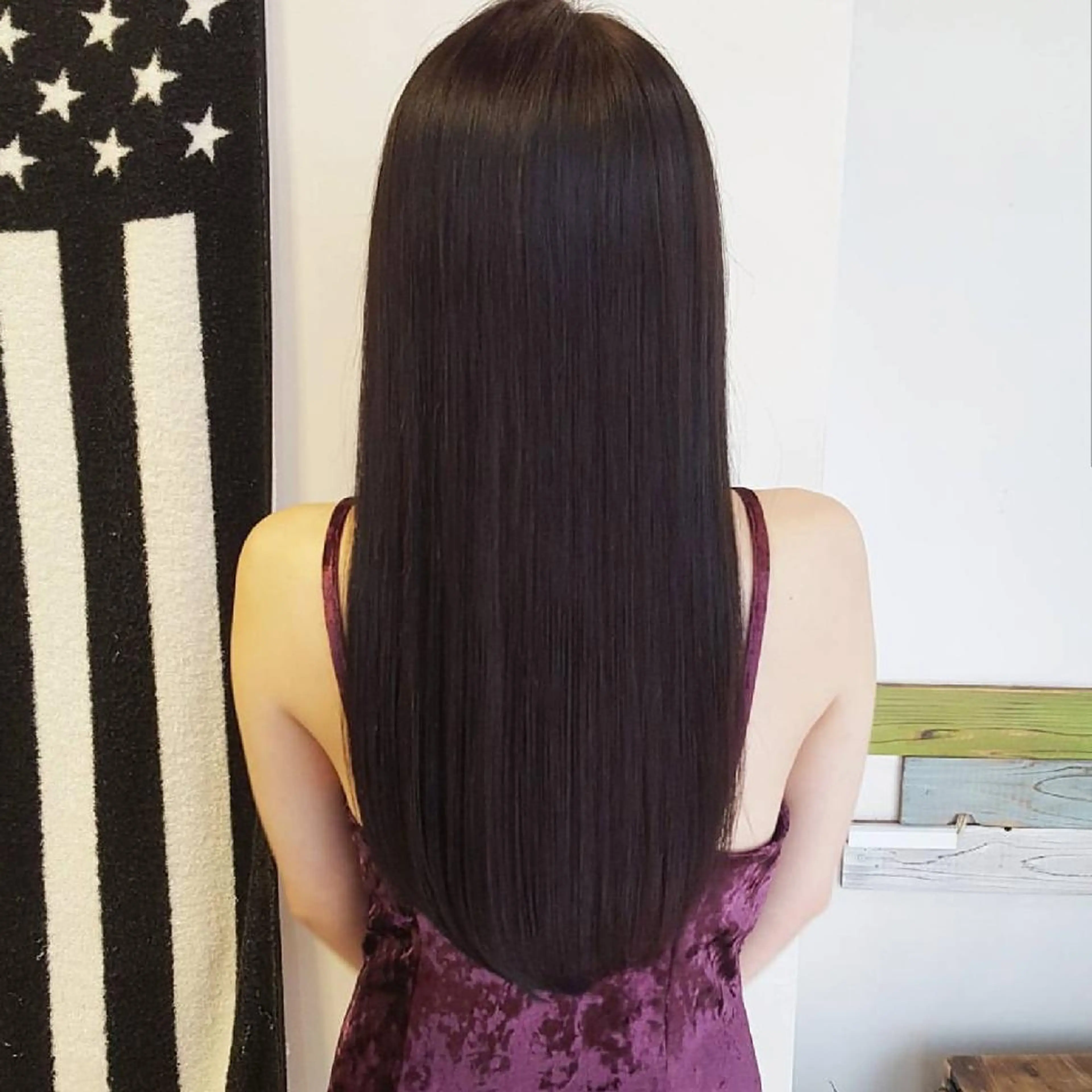 ロング カラー カット 縮毛矯正 トリートメント フリーランス所属・韓国ヘア レイヤー くびれヘアMATSUのヘアスタイル