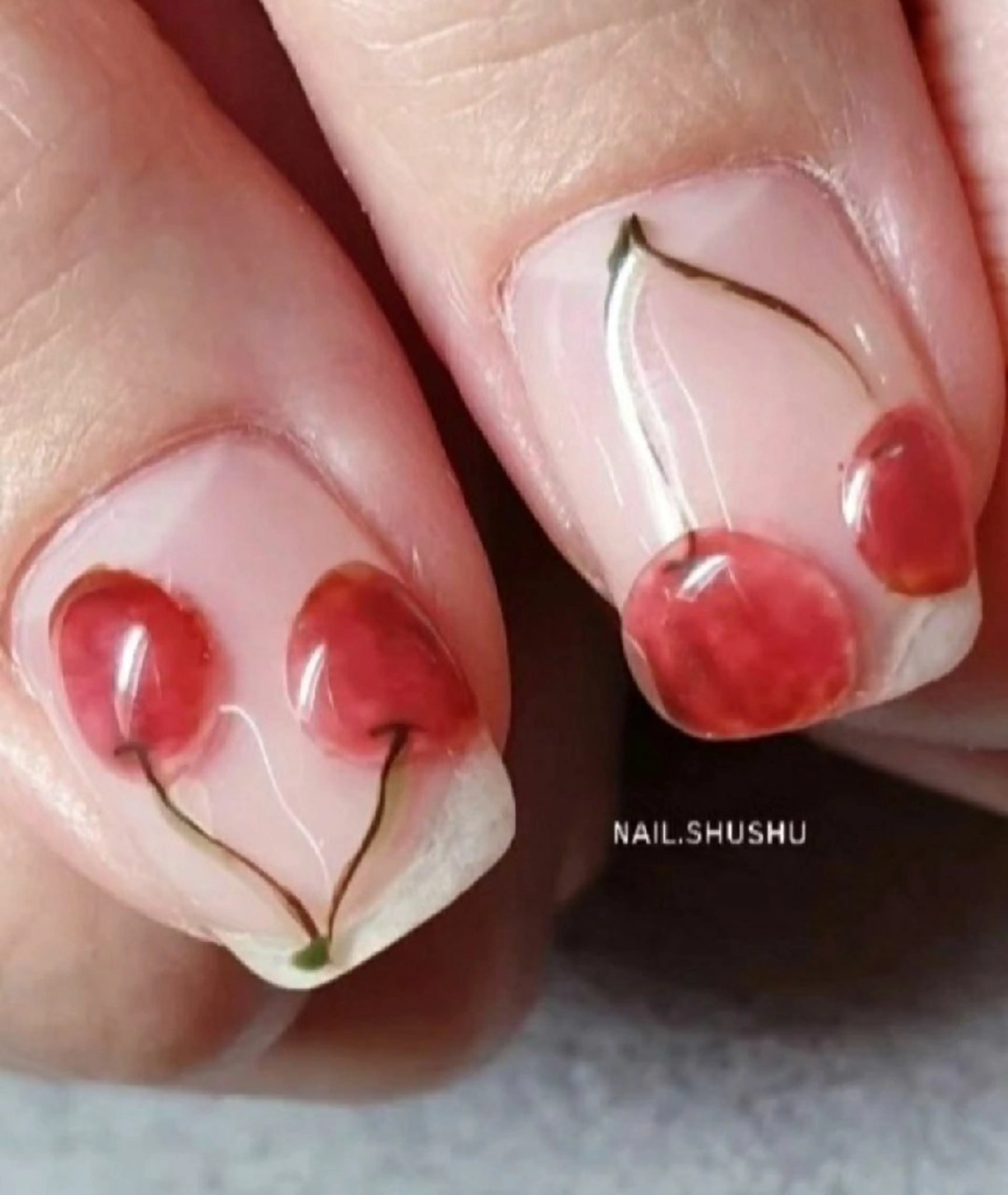 ネイル 持ち込み ニュアンスネイル ワンカラーネイル シンプルネイル 冬ネイル ハンドネイル 3dパーツ/流行り 👧shushu❤️のネイルデザイン