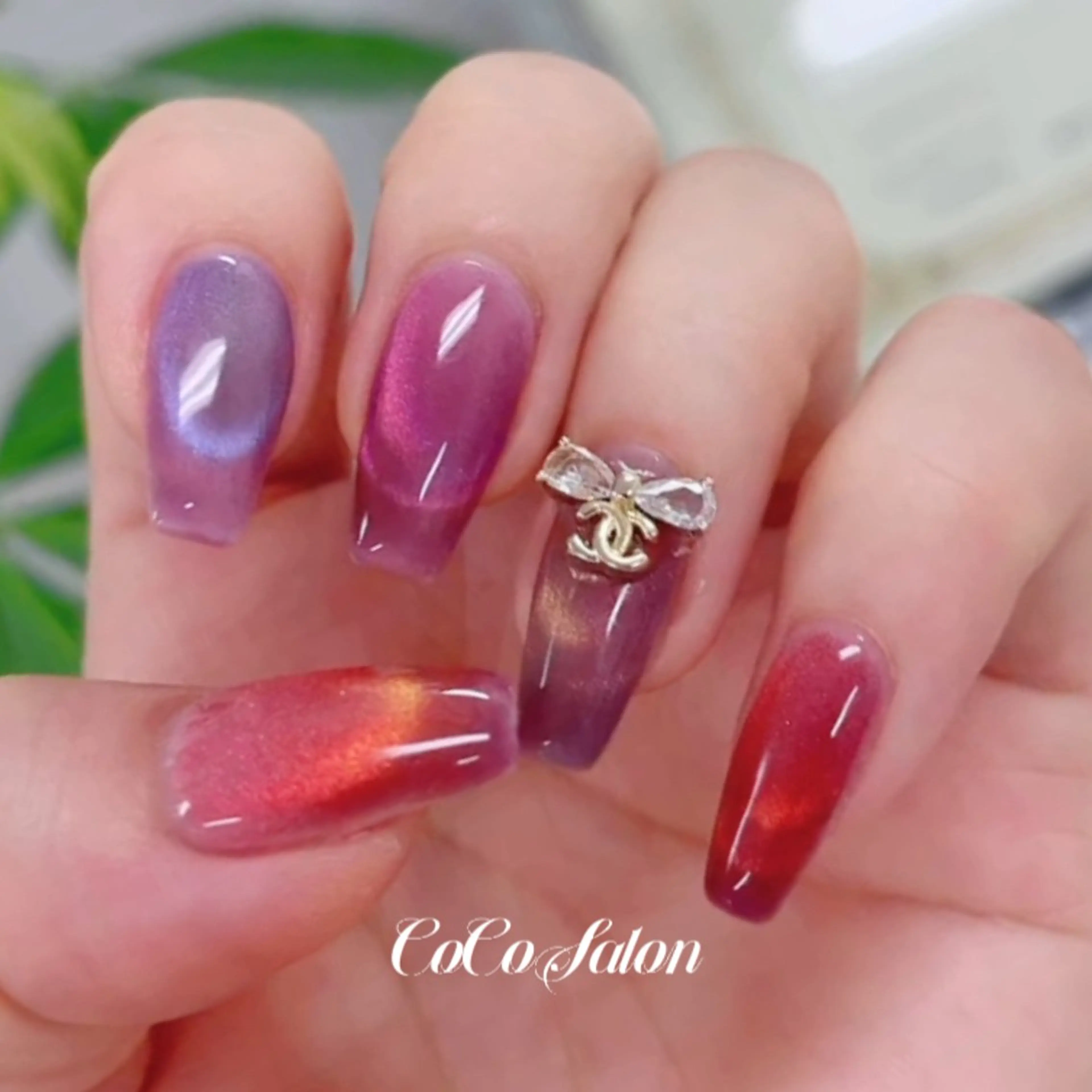 ネイル フレンチネイル マグネットネイル マグネットフレンチ ハンドネイル CoCoSalon ネイル/まつ毛予約のネイルデザイン