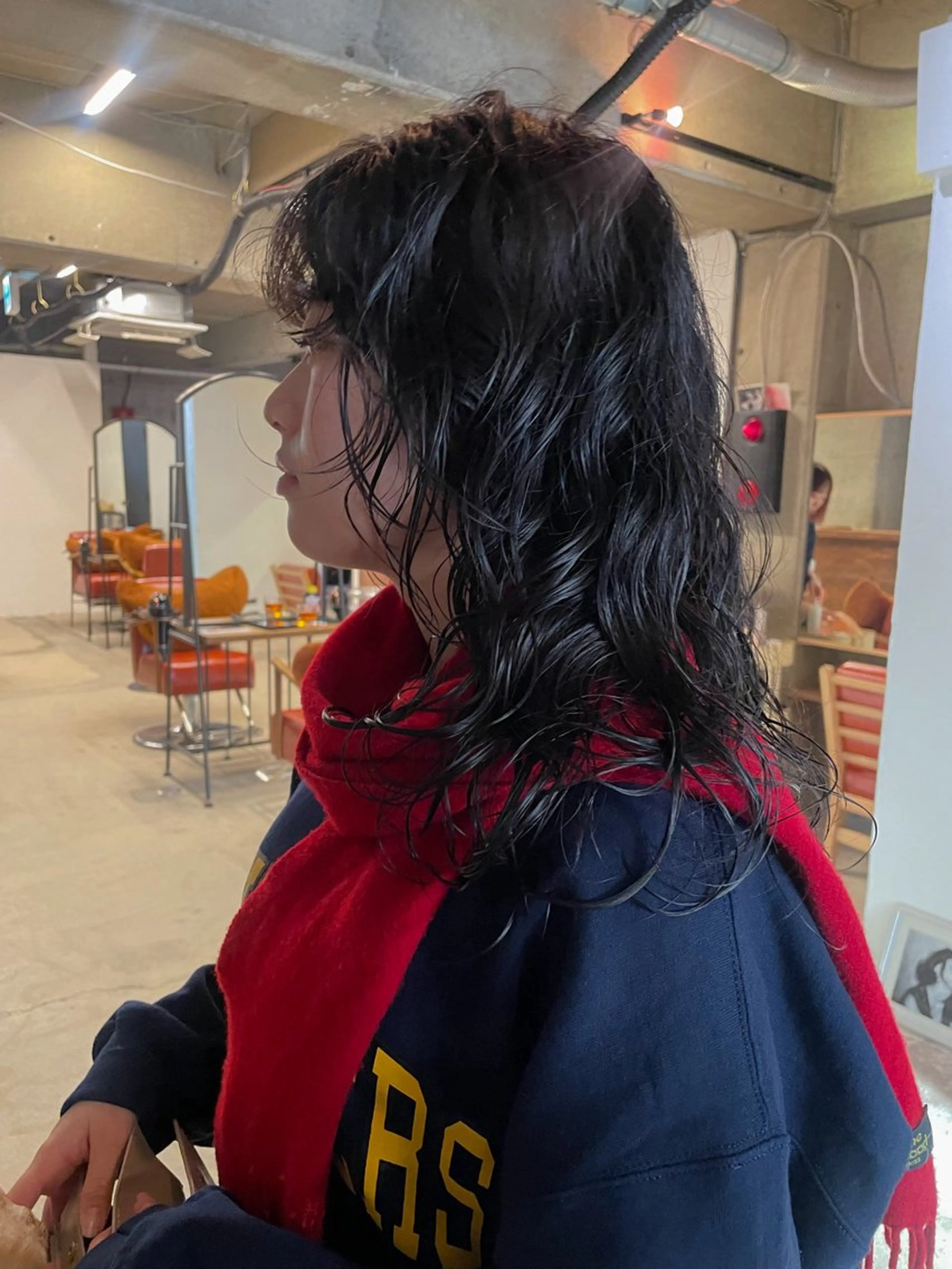 セミロング パーマ パーマ/レイヤー 岩山丈一郎のヘアスタイル