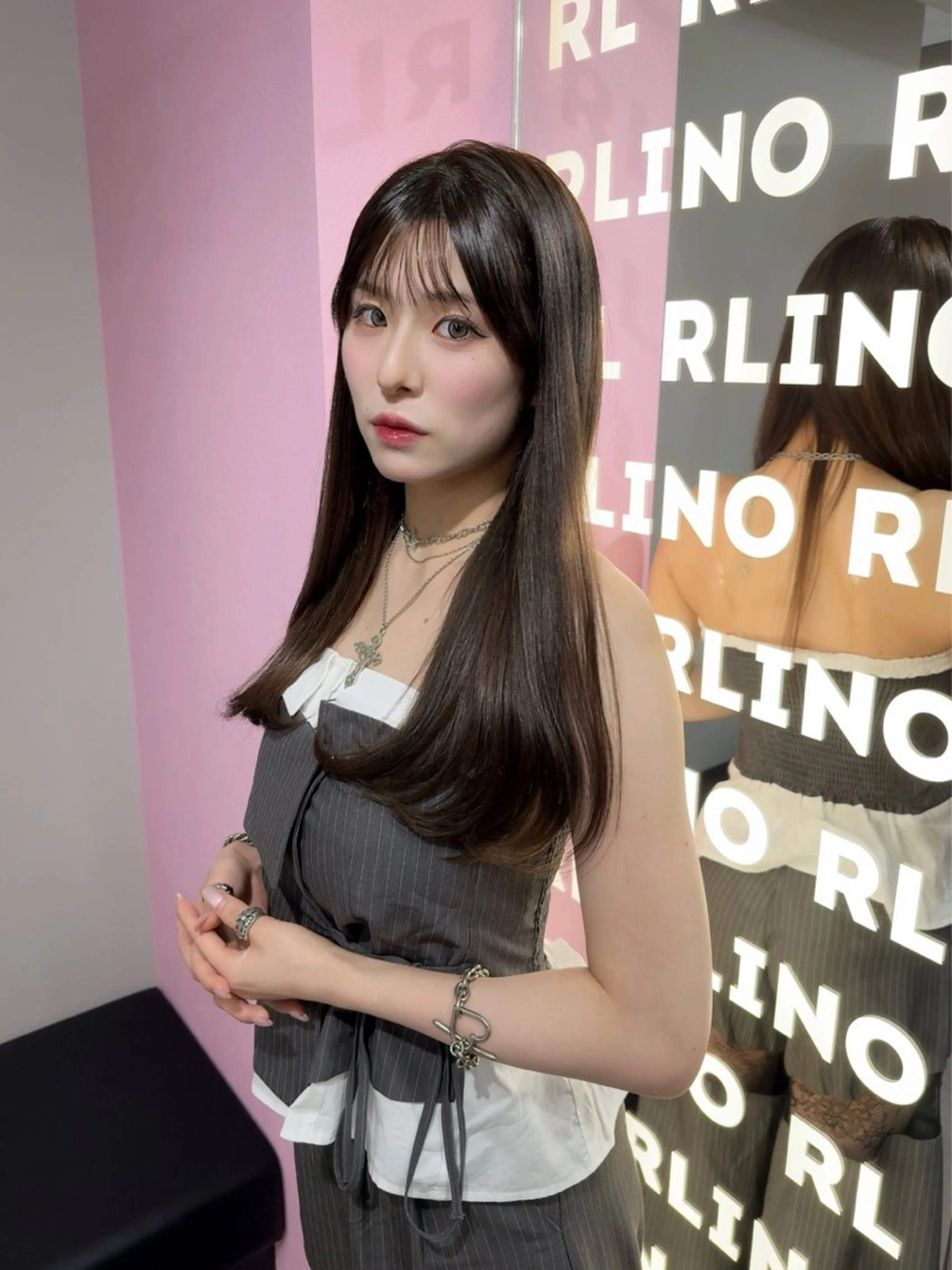 【カラー＋水素トリートメント】ブリーチなしワンカラー＋髪質改善水素トリートメント🖤の写真