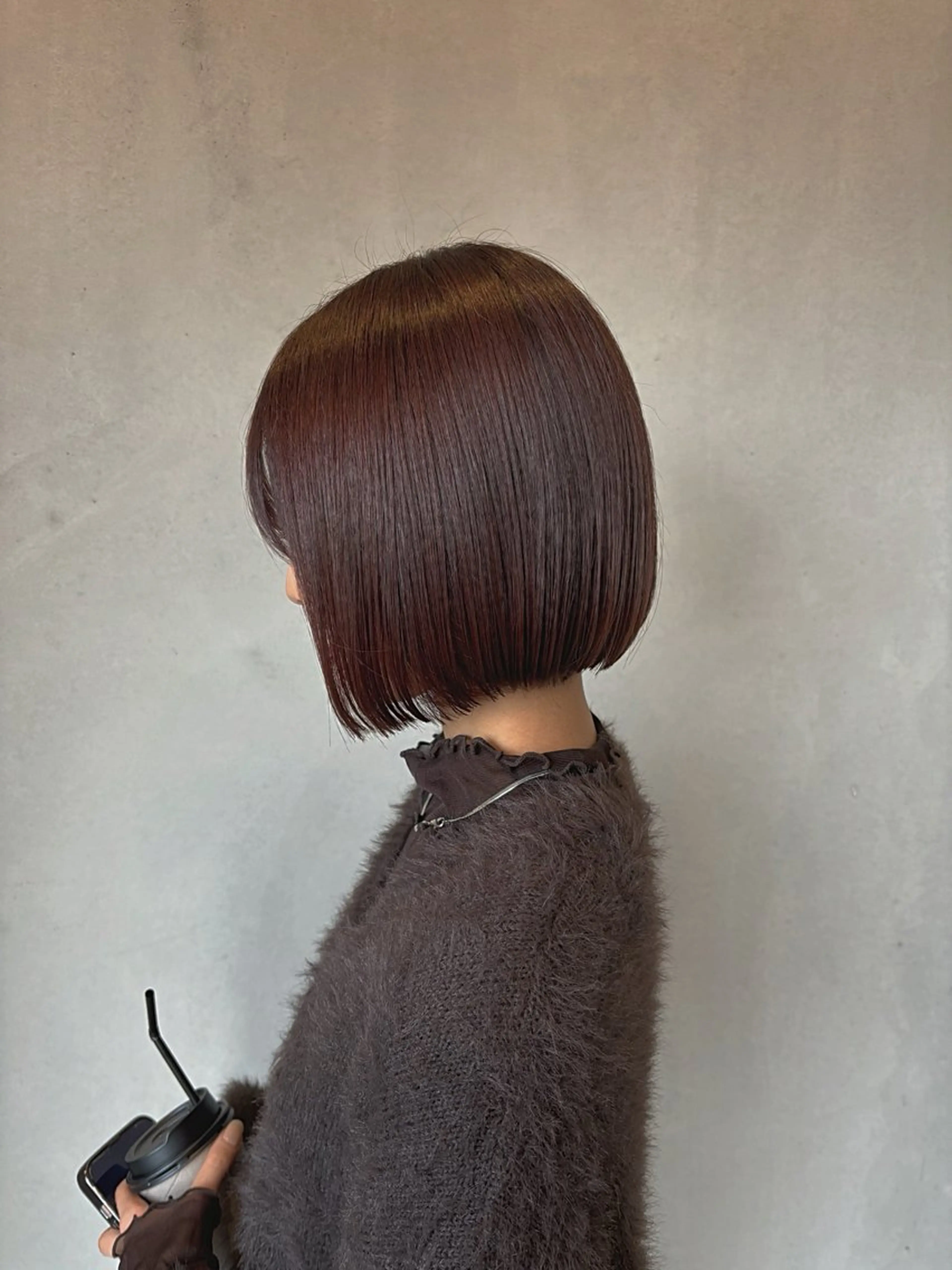 ショート 韓国ボブ/顔周り/べ ージュ/織田百華🎀のヘアスタイル