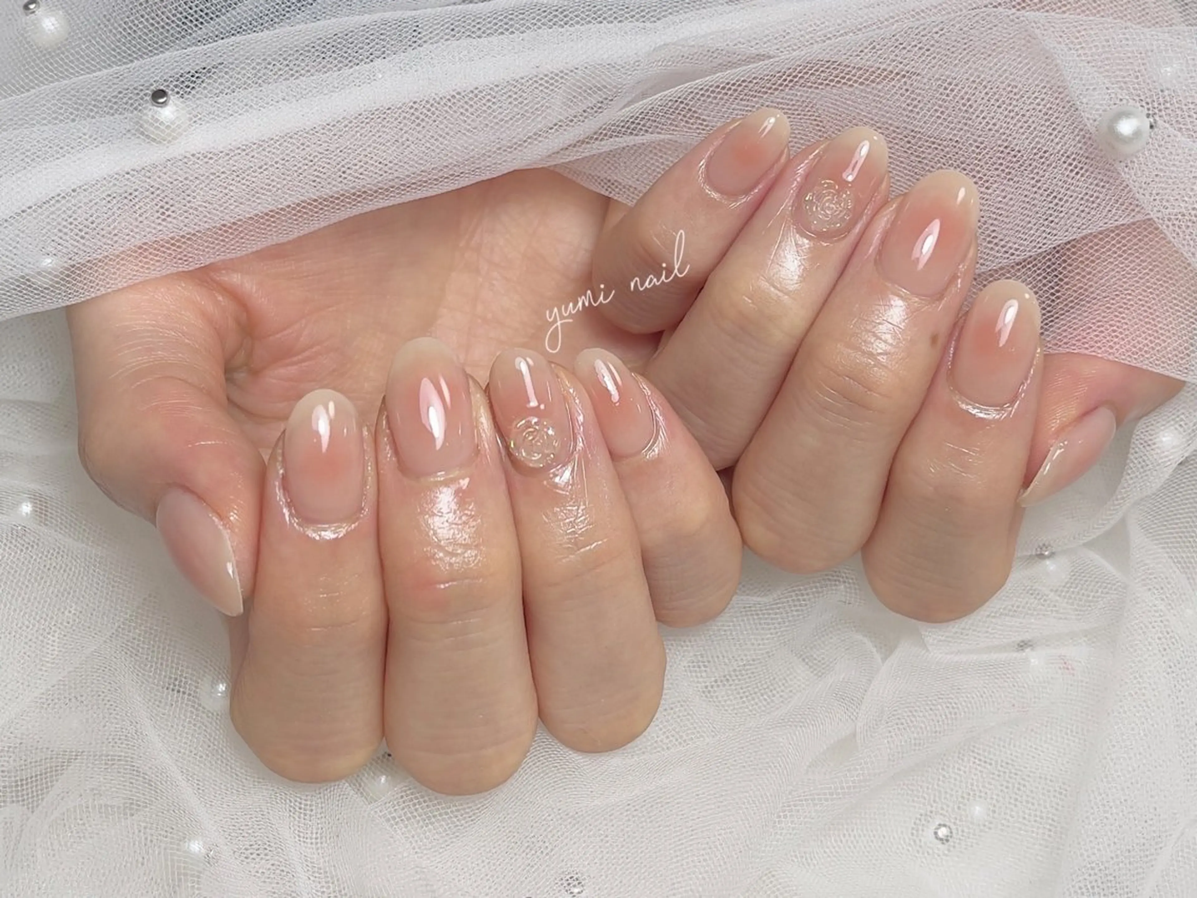 ネイル ハンドネイル 𝐲𝐮𝐦𝐢🎀 長さ出しデザイン専門のネイルデザイン