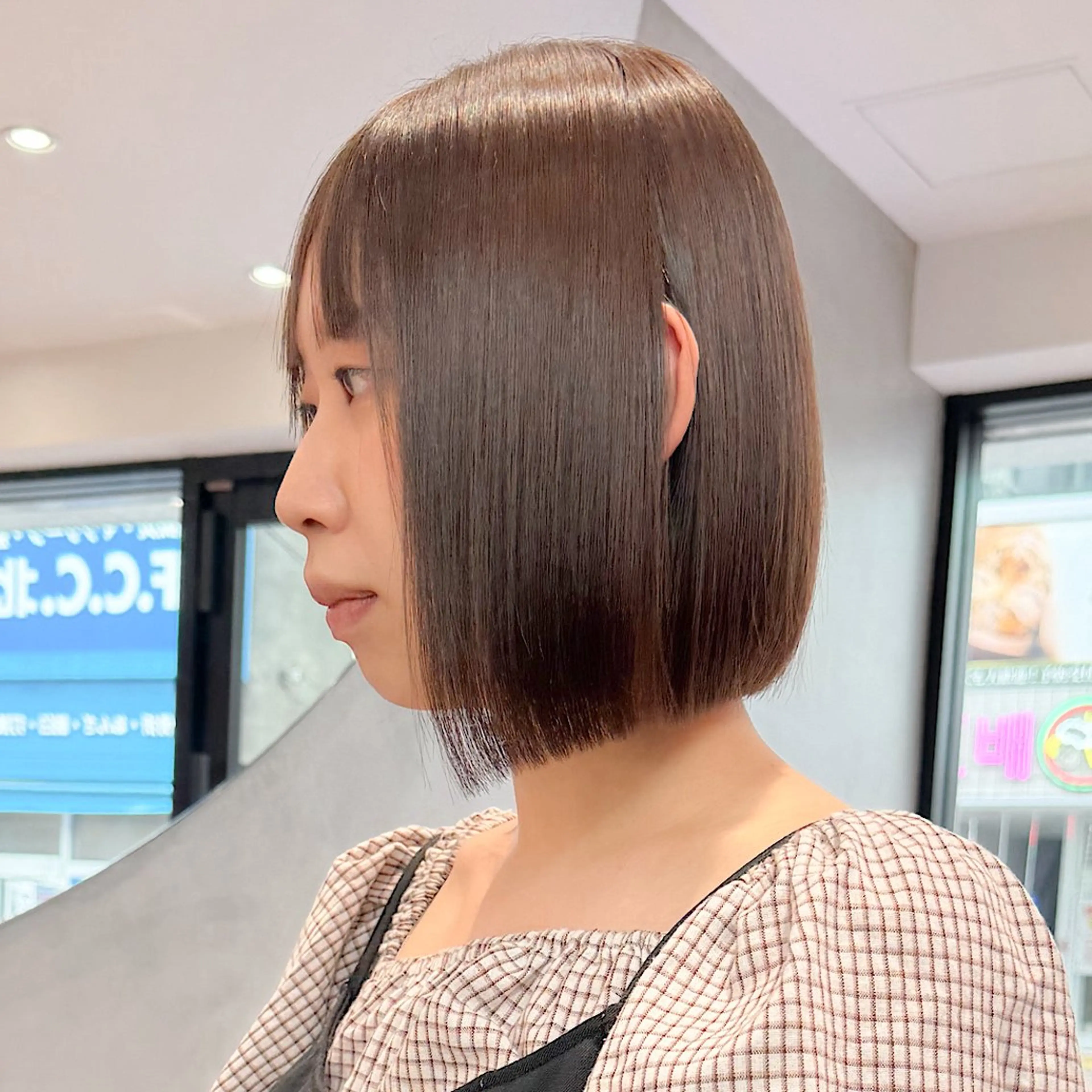 ミディアム 髪質改善縮毛矯正 リピートNo.1米倉のヘアスタイル