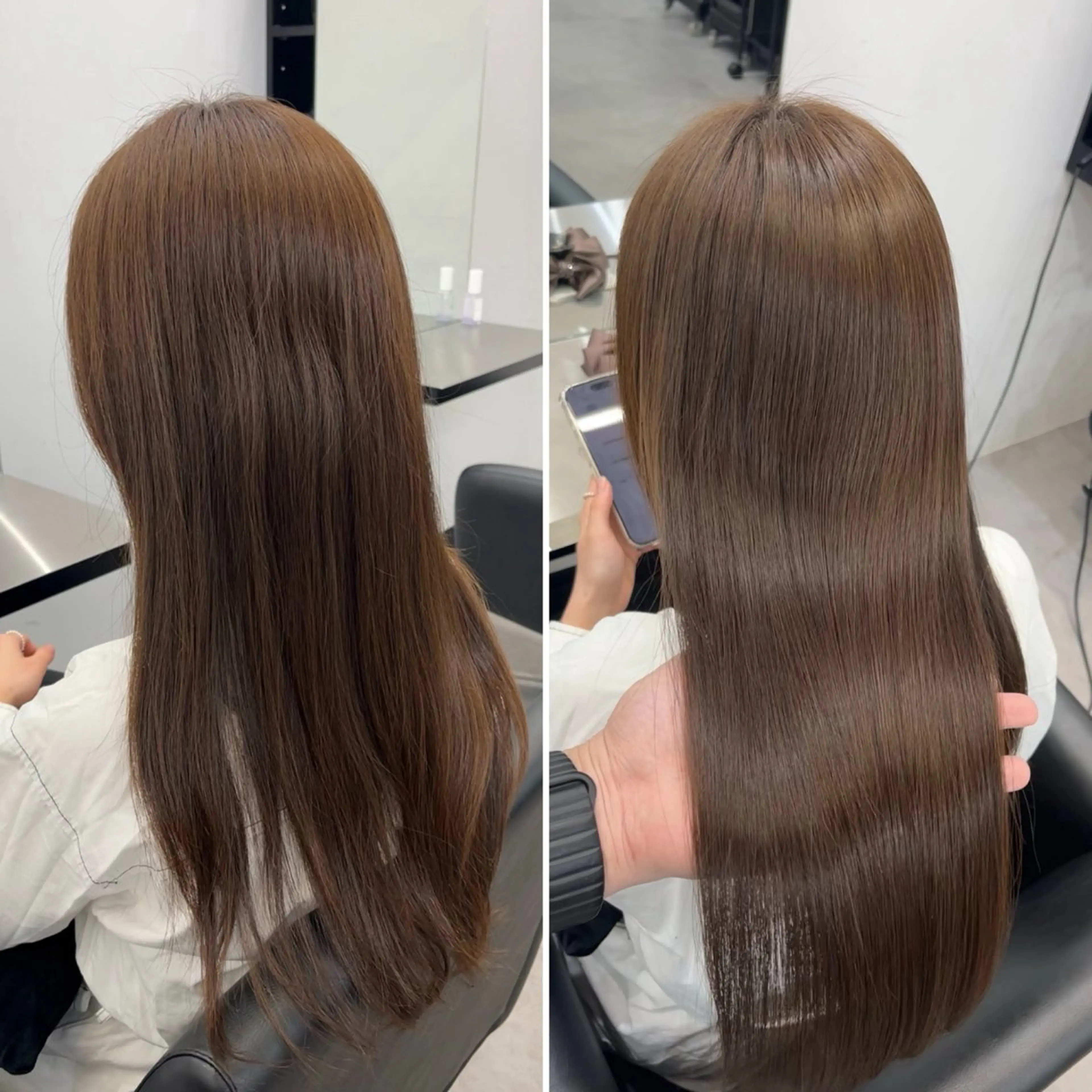 ロング ヘアカラー 縮毛矯正 トリートメント 髪質改善/縮毛矯正 梅田茶屋町/西尾祐作のヘアスタイル