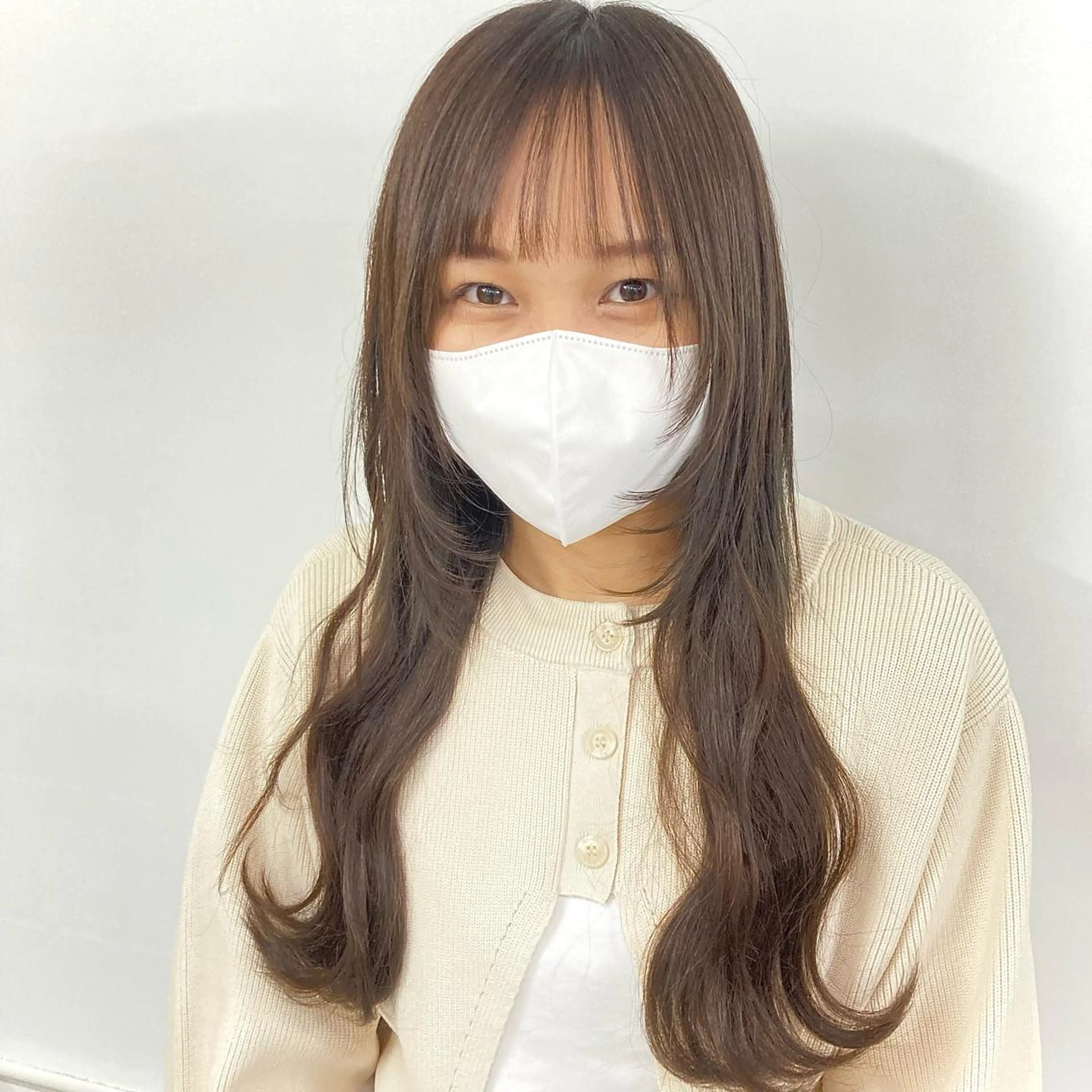 ロング カラー パーマ ウルフレイヤー エクステ/kokiのヘアスタイル