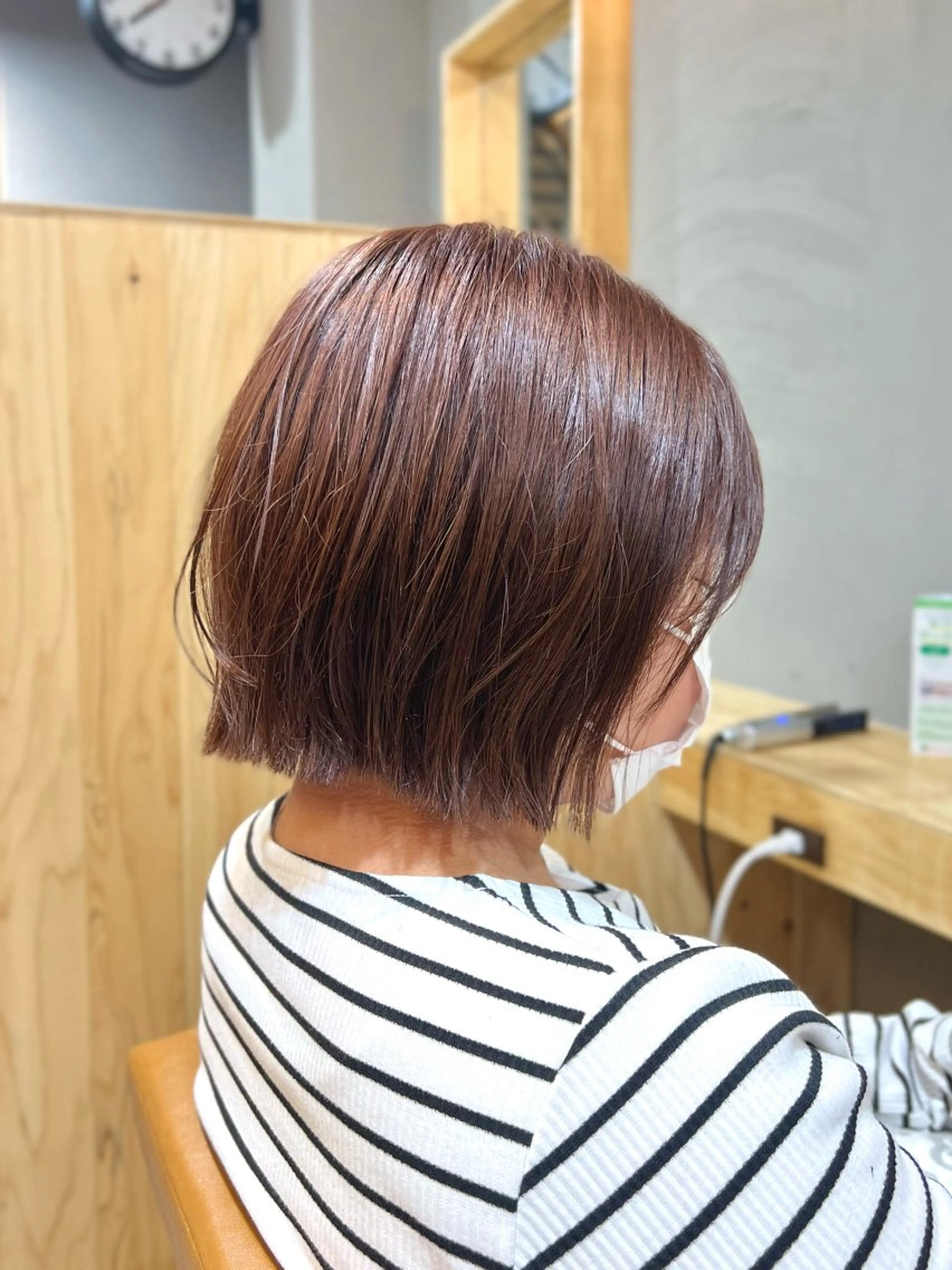 ショート カラー 切りっぱなしボブ ボブ 神戸ボブ✂️ ioe三宮/田 伸佳のヘアスタイル
