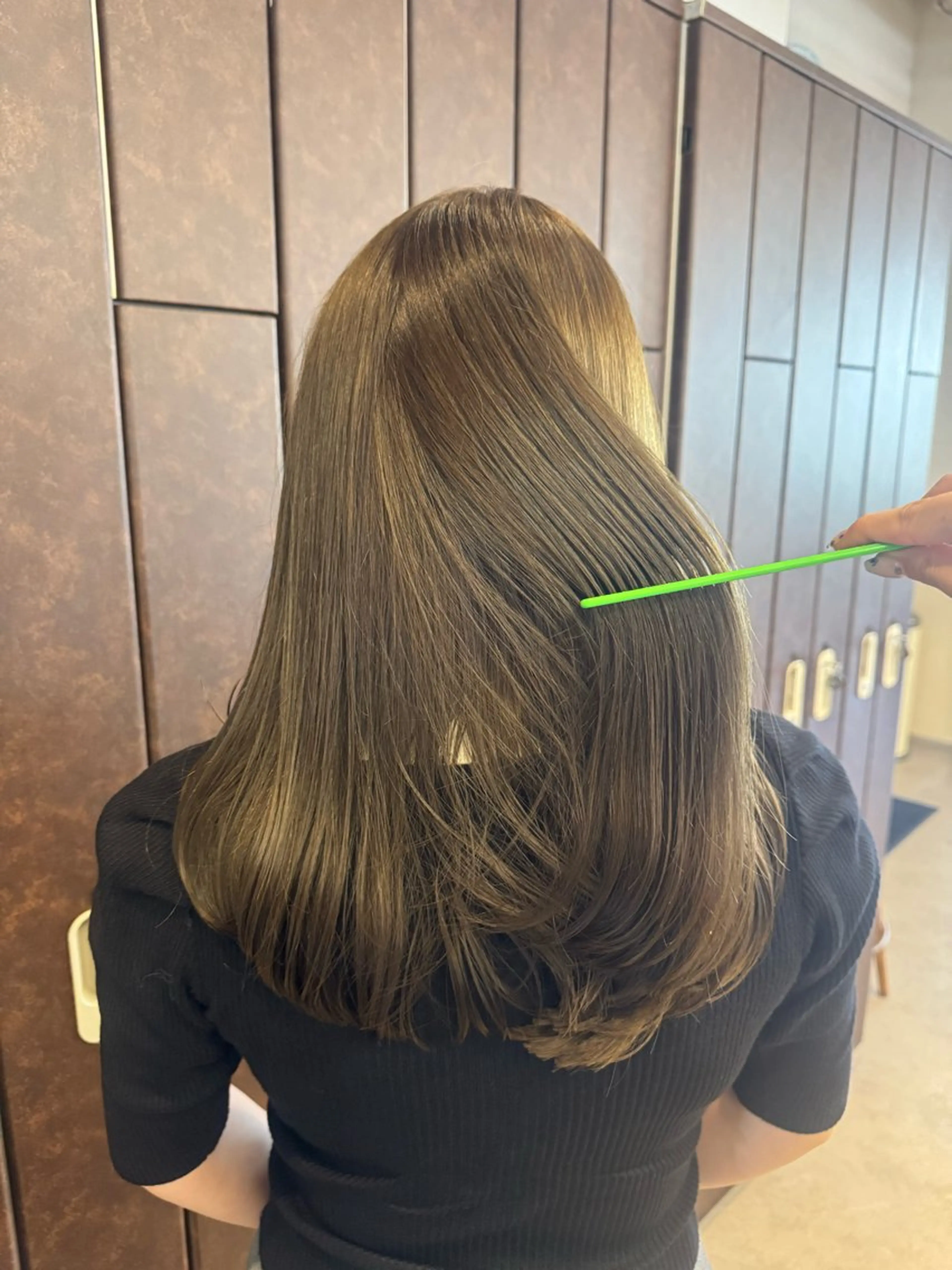 セミロング カット ヘアカラー MASHUchayamachi所属・まほ／レイヤーカット /透明感カラーのヘアスタイル