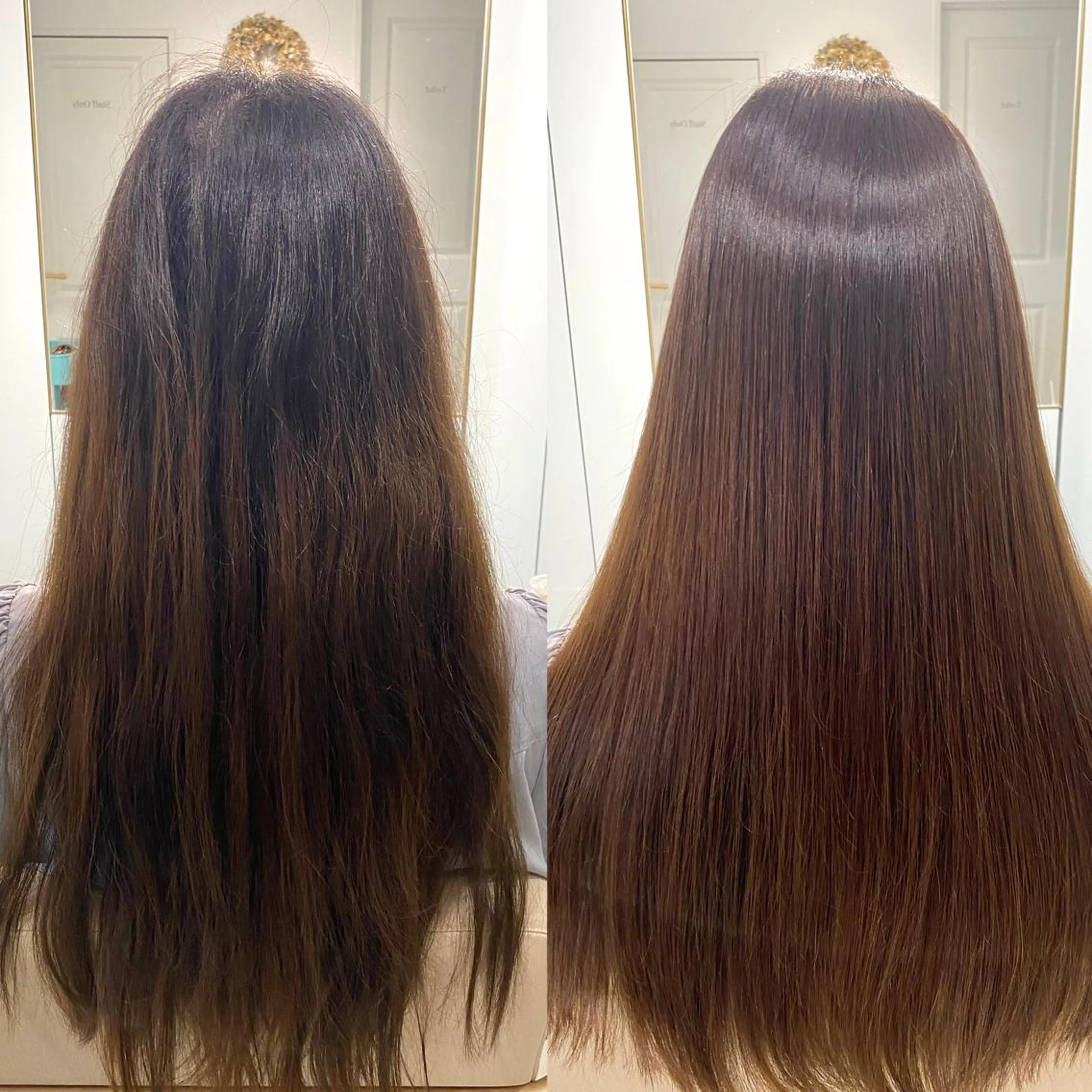 ロング パーマ アッシュ ボブ くびれヘア 顔まわりレイヤー 顔周りカット カット ヘアカラー 縮毛矯正 トリートメント 韓国風レイヤーカット 💎髪質改善"yuiのヘアスタイル