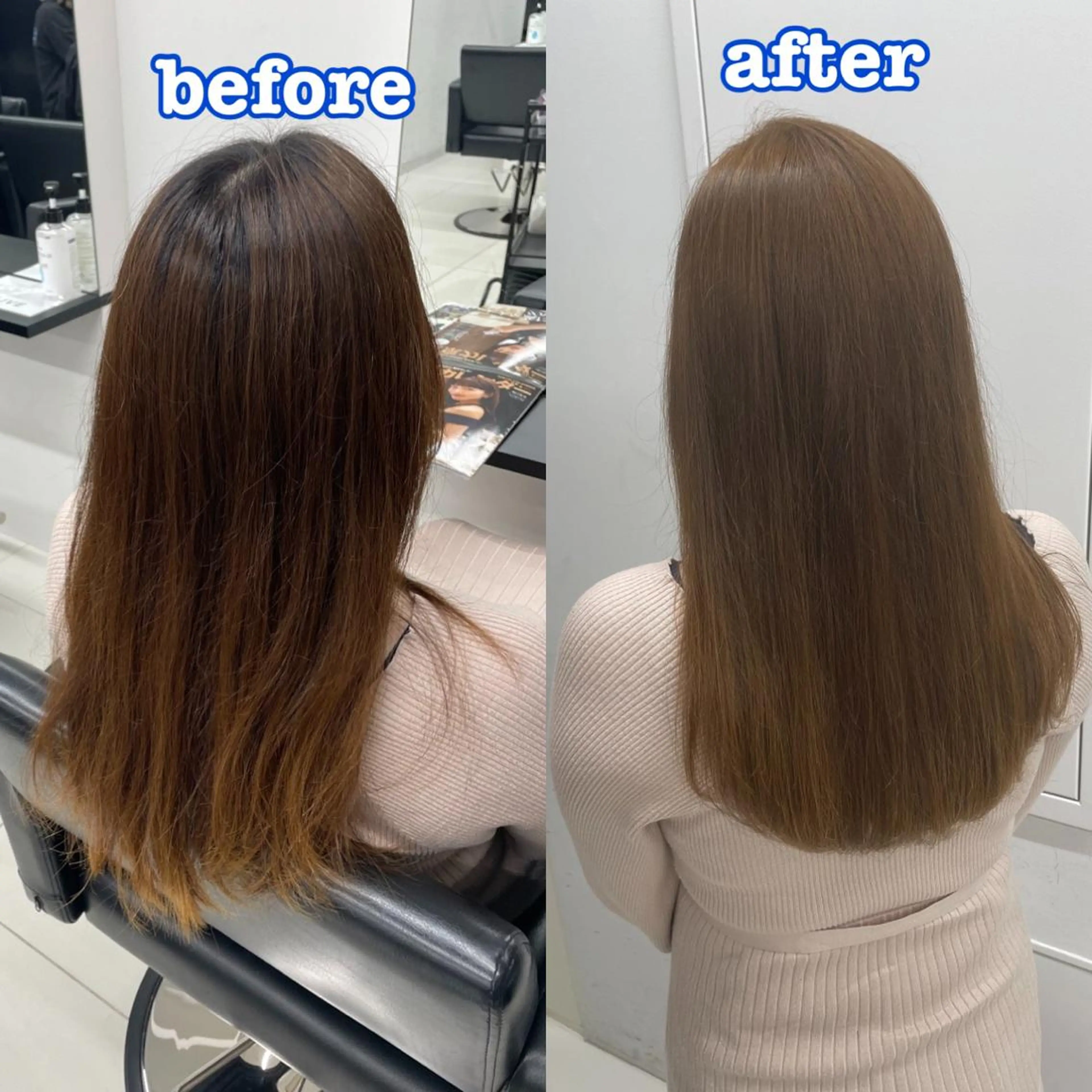 カラー ベージュカラー ブリーチ ブリーチなしカラー ⭐️無料！カット モデル募集⭐️夕貴のヘアスタイル