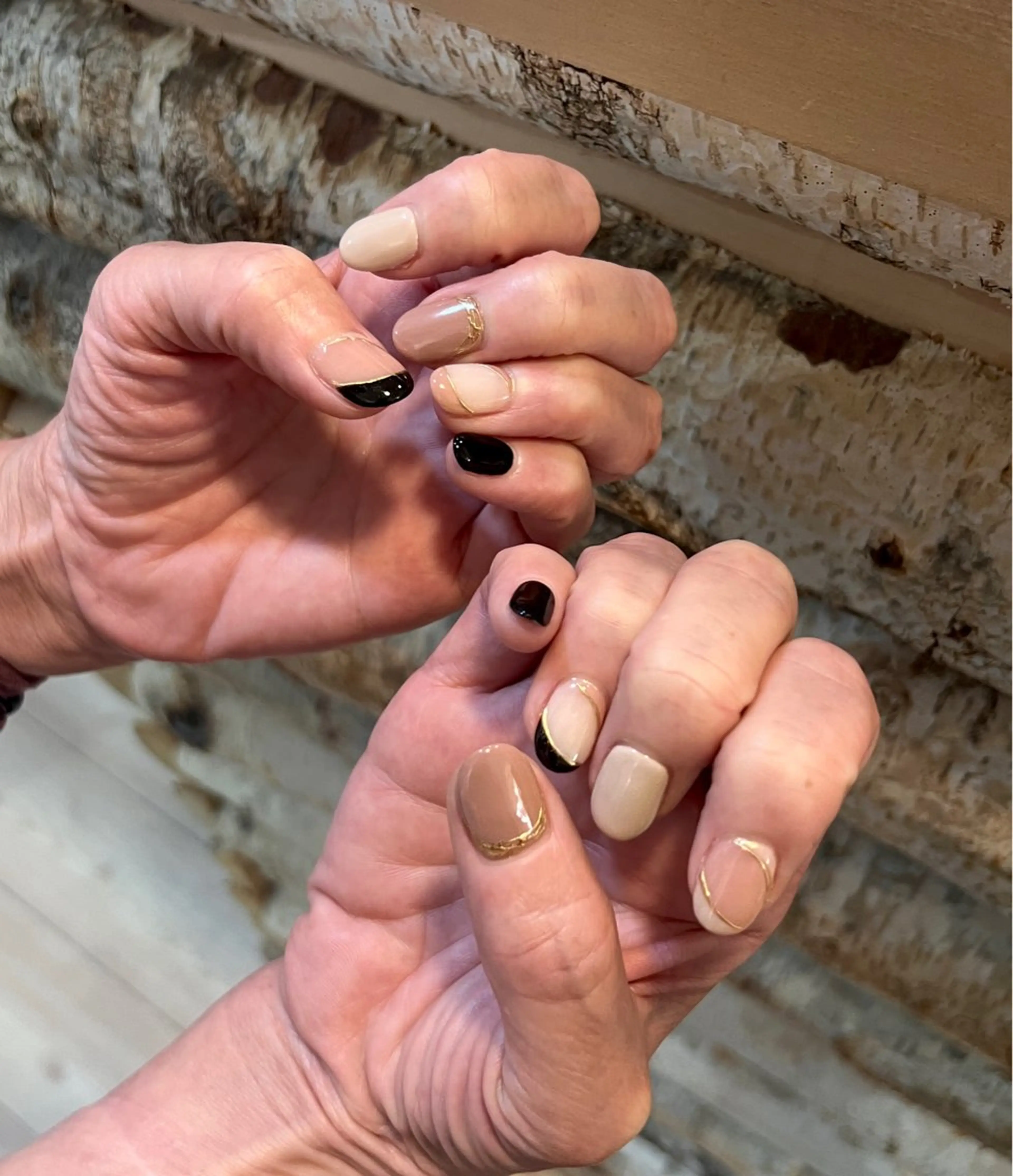 ネイル 持ち込み シンプルネイル いちじゅう あおいのネイルデザイン