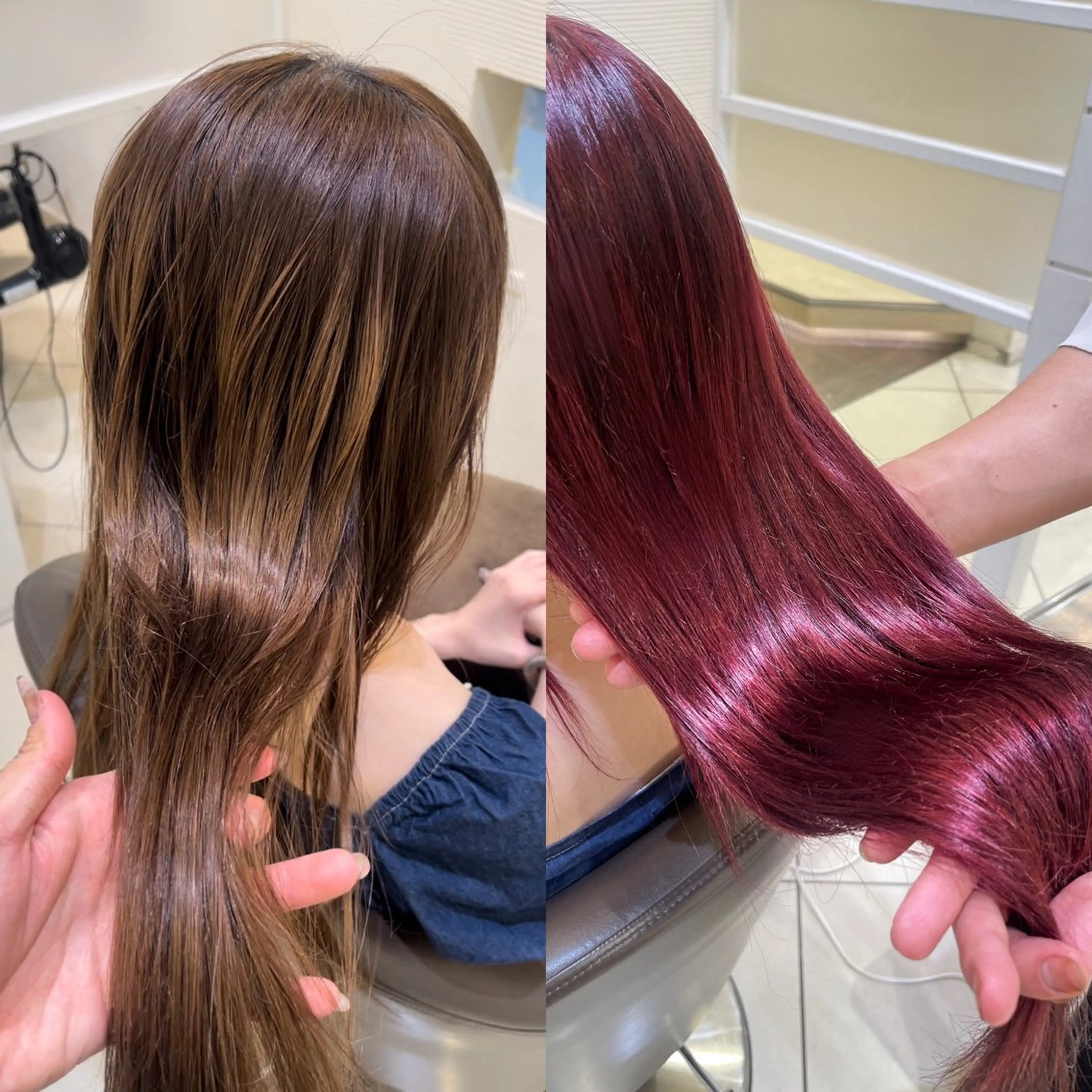 ロング カラー トリートメント 💖大人韓国ヘア💖 韓国艶カラー【銀座】のヘアスタイル