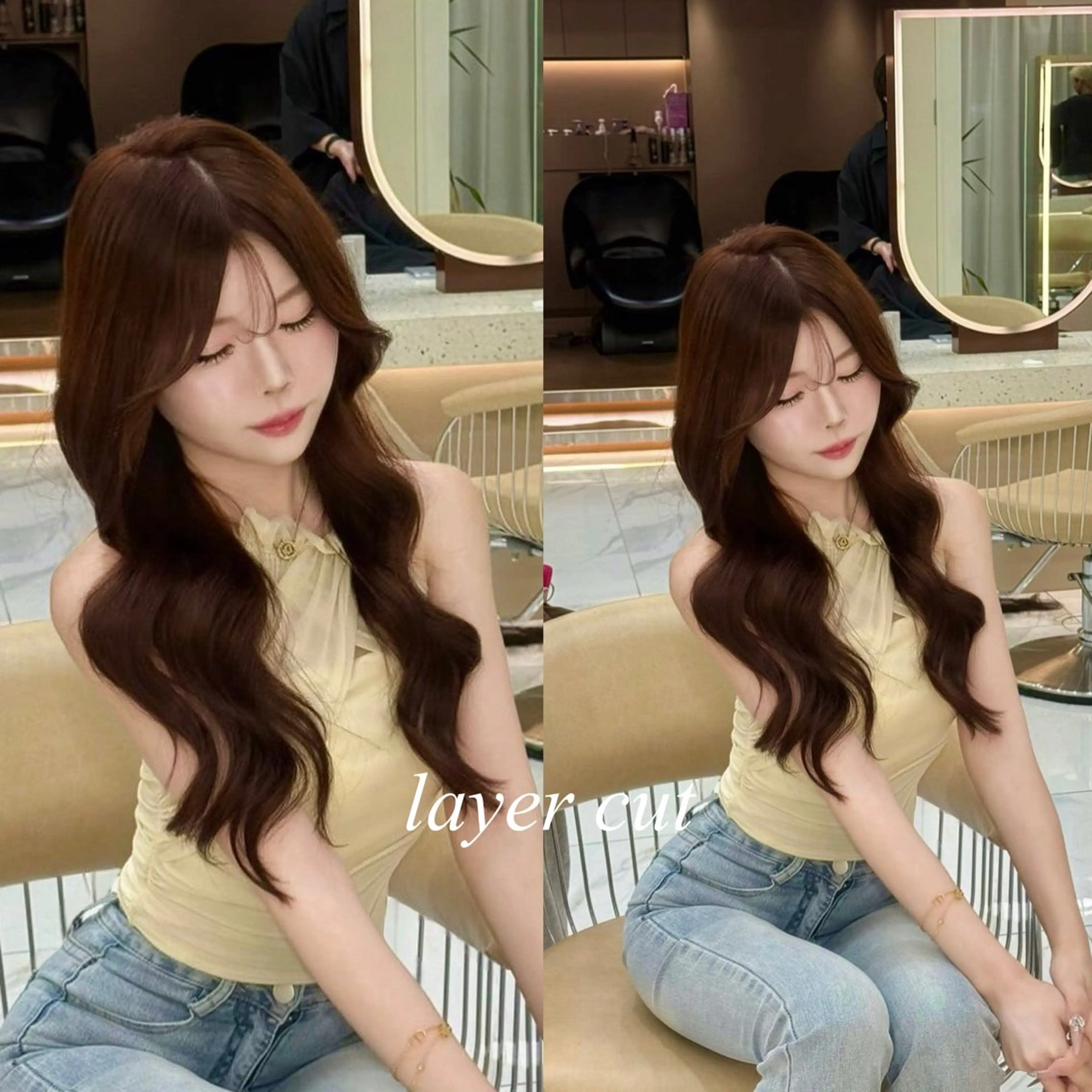 ロング カラー レイヤー ♡Miku♡のヘアスタイル