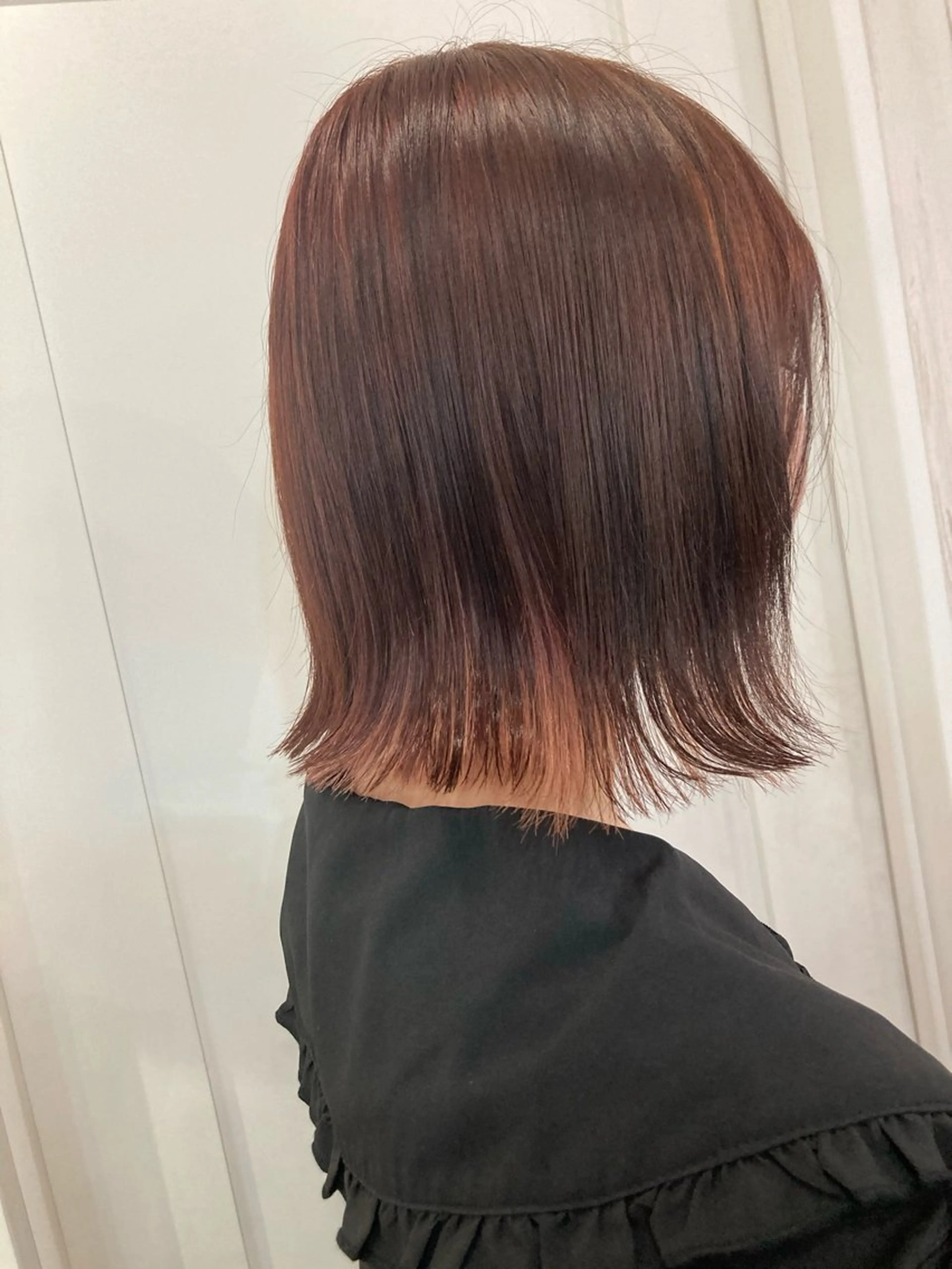 ミディアム カラー ブラウンカラー ピンクカラー ピンクブラウン uru 【ウル】所属・カットモデル大募集 ♡Manamiのヘアスタイル