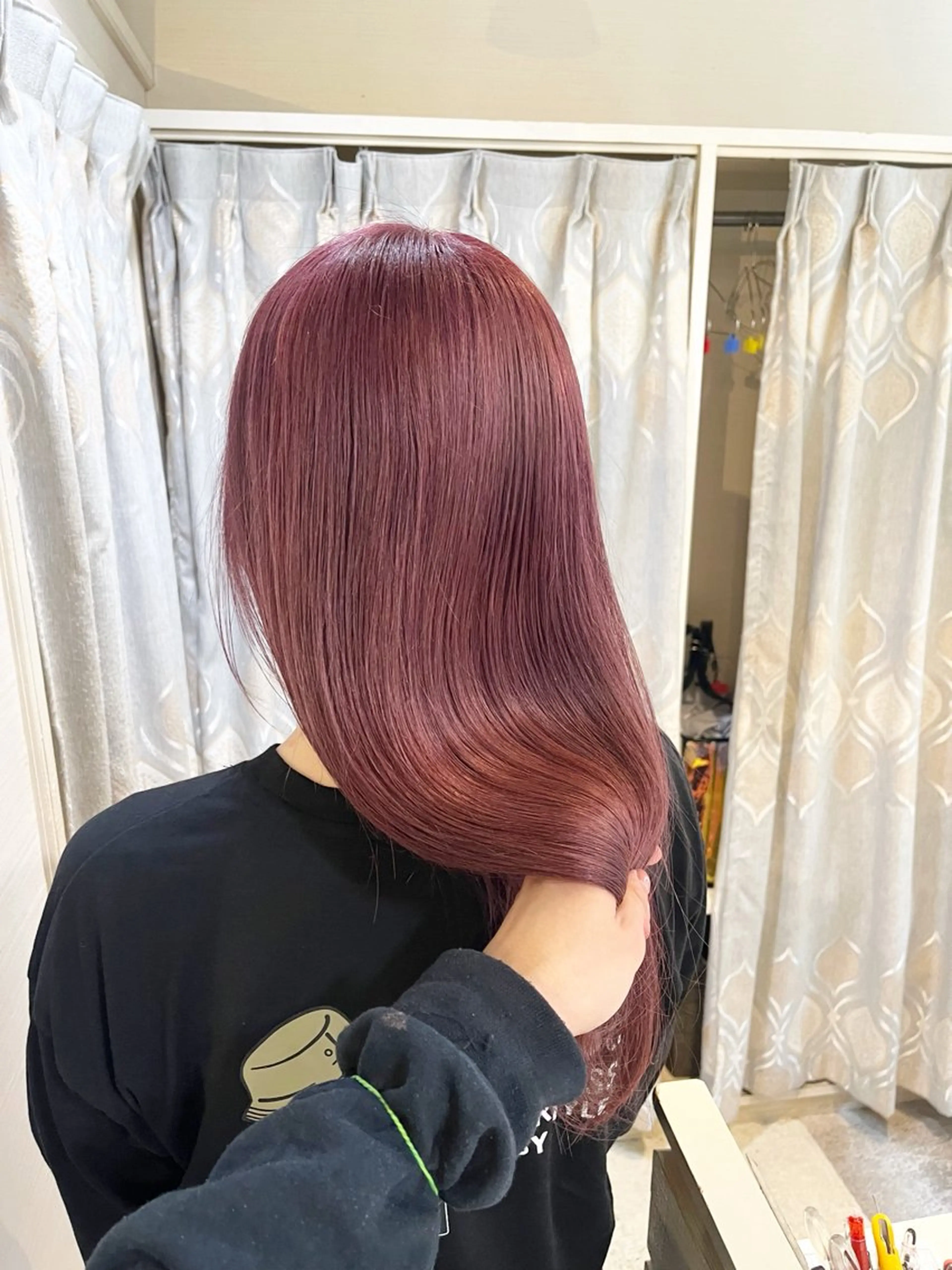 ロング カラー ラベンダーカラー ピンクカラー ピンクラベンダー ヘアカラー カラー特化美容師 なかもと たつひろのヘアスタイル