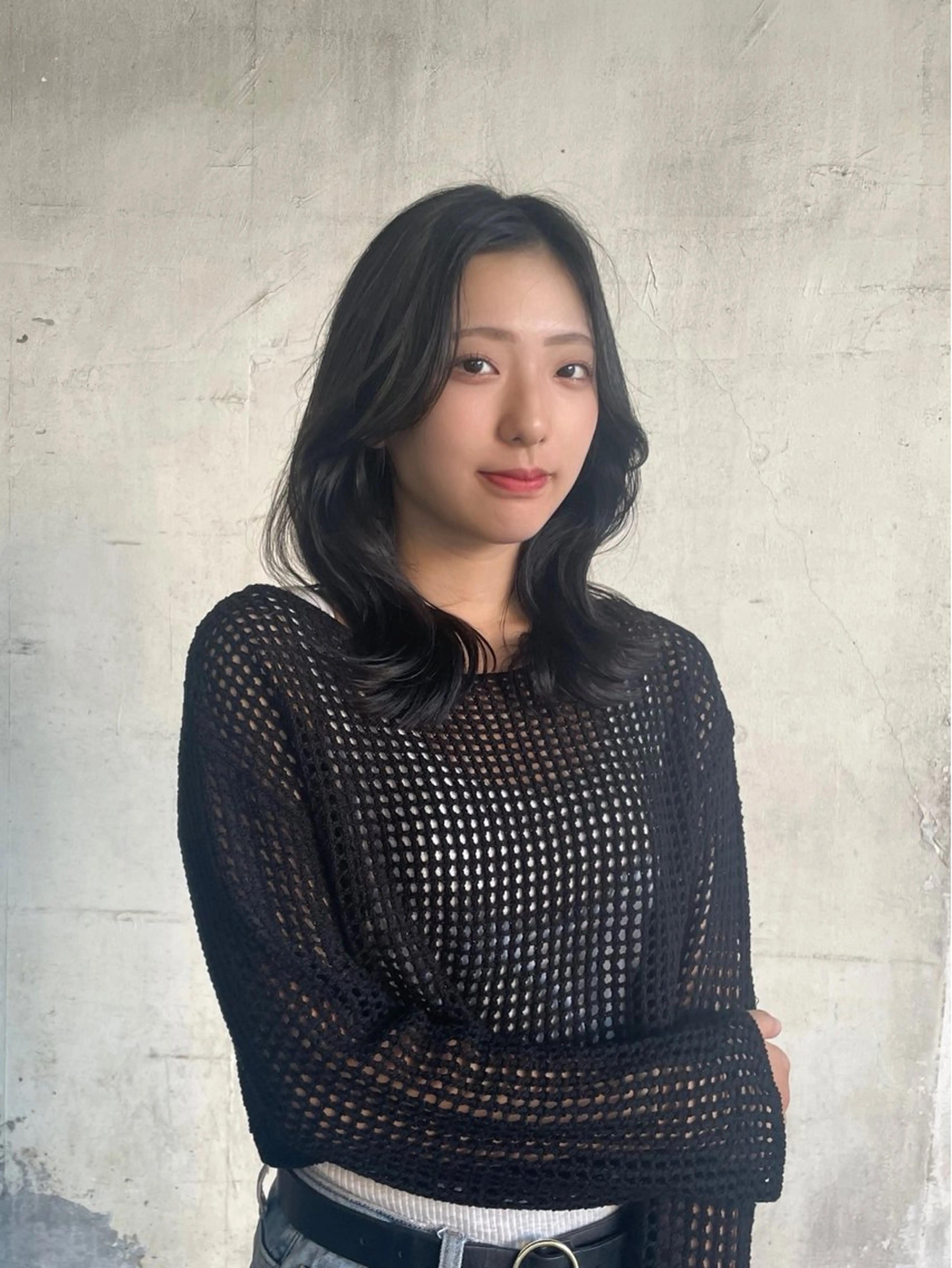 セミロング カラー FRAME spa&hair room博多店【フレーム】所属・髪質改善｜顔周り｜博 多｜川上智也のヘアスタイル