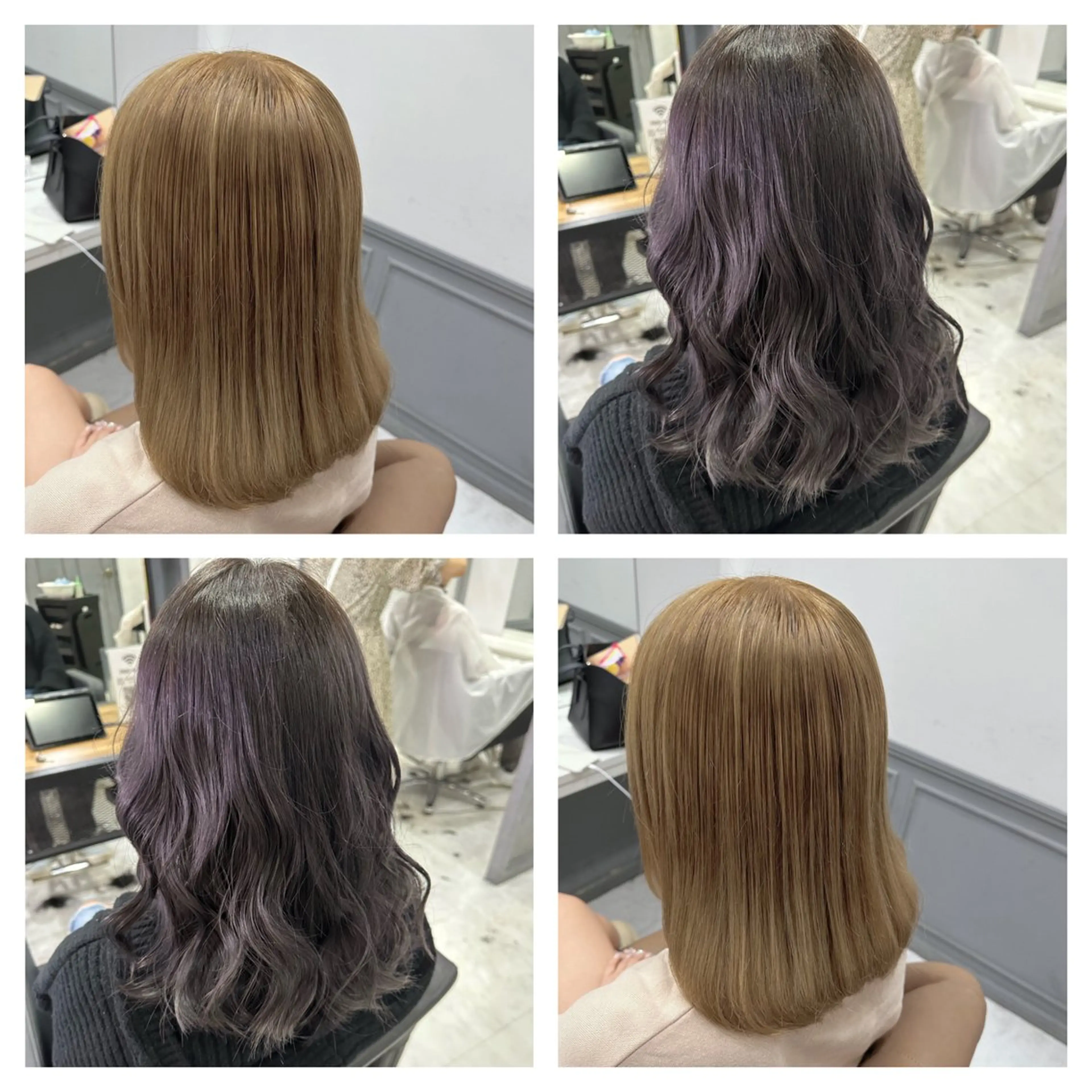 セミロング カラー 透明感カラー 🎀推し活ヘアー🎀 Yuuna🐰💖のヘアスタイル