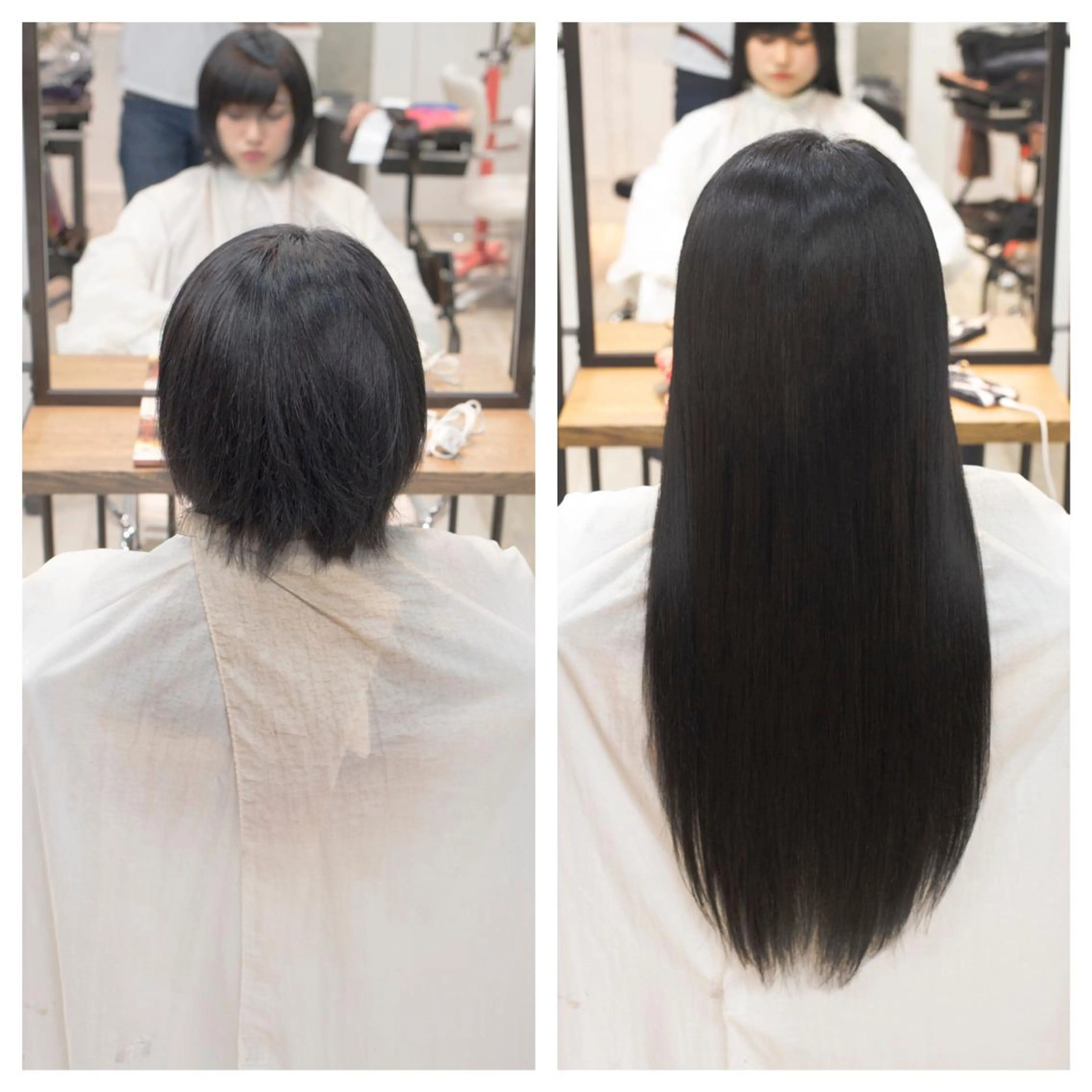 ショート シールエクステ エクステ ショートヘア カット エクステ FÜRSTIN所属・西村髪質改善 ブリーチ縮毛矯正のヘアスタイル