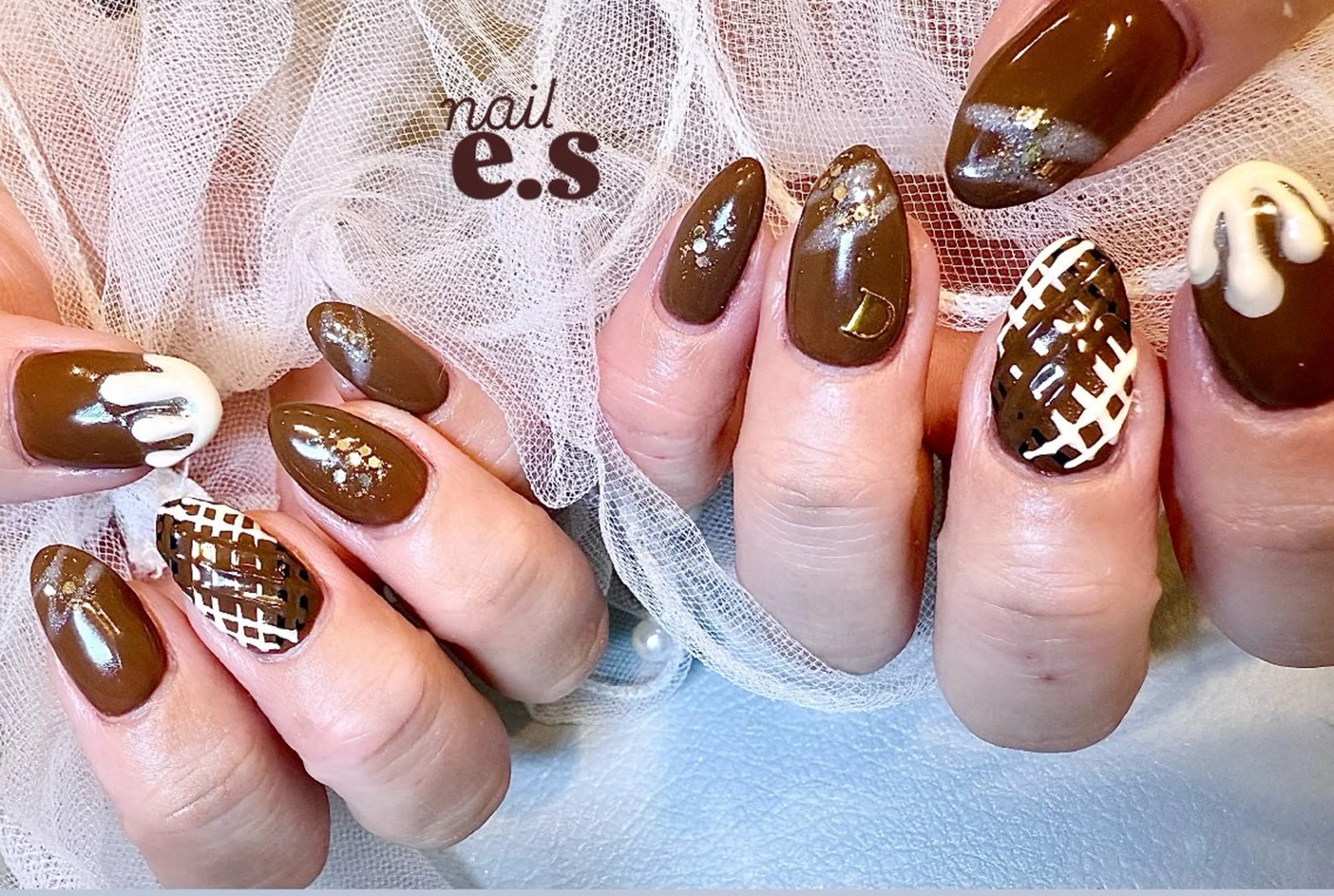 ネイル バレンタイン ハンドネイル nail e.sのネイルデザイン