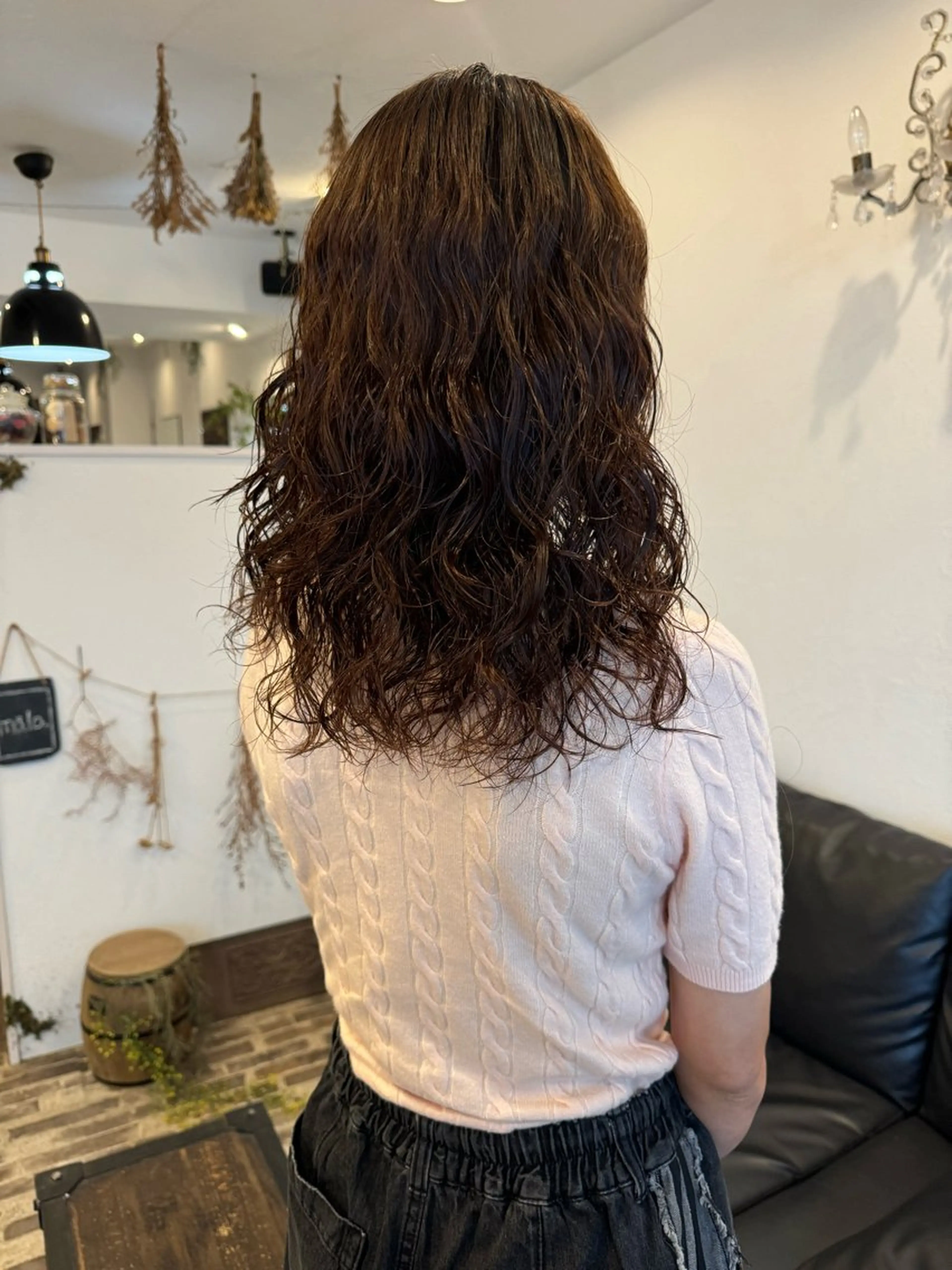 セミロング カラー セミロングパーマ カット パーマ m ā l o.🌷 サカモトマイコのヘアスタイル