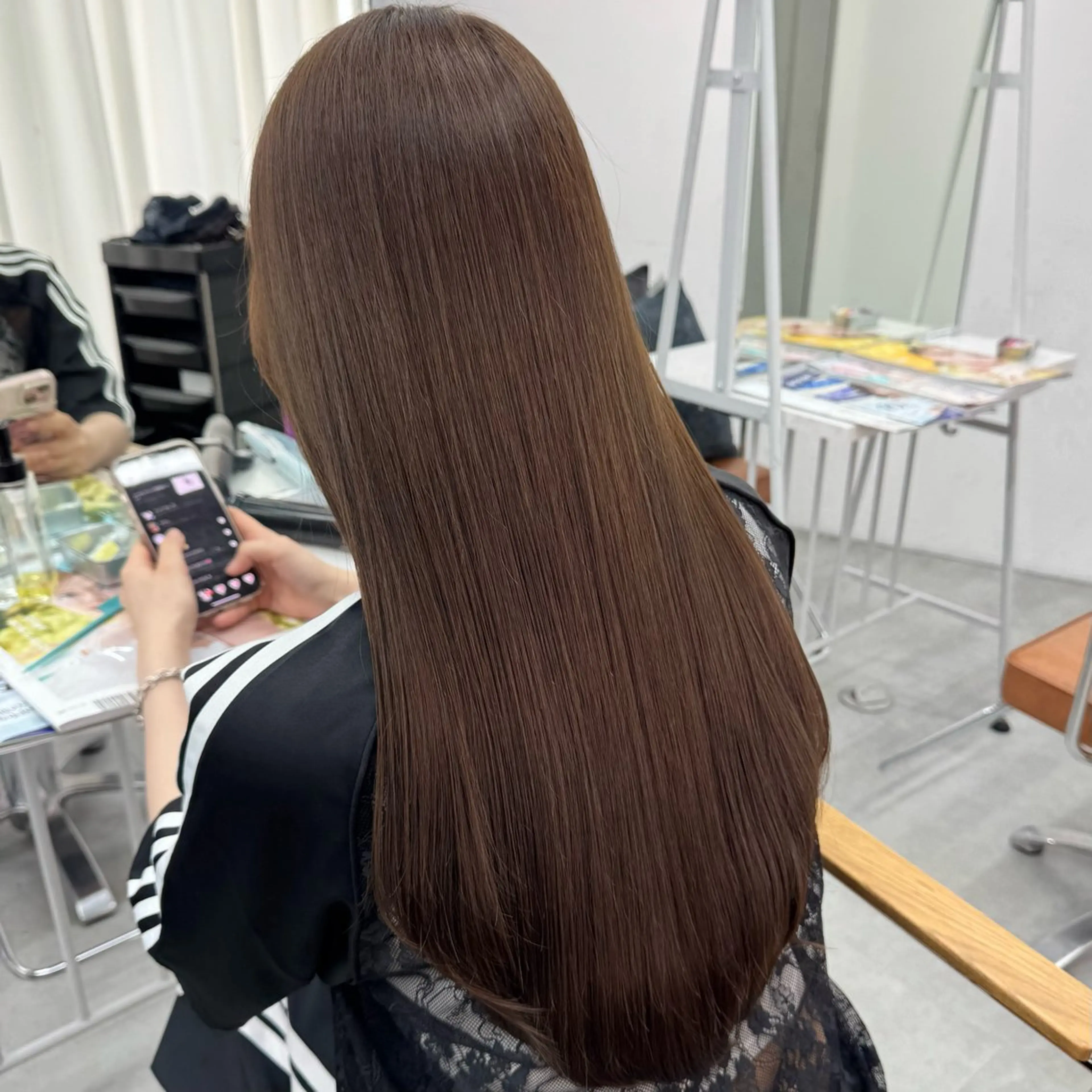 ロング カラー ヘアアレンジ ヘアカラー トリートメント ブリーチなしカラー /ベージュ/安形翔のヘアスタイル