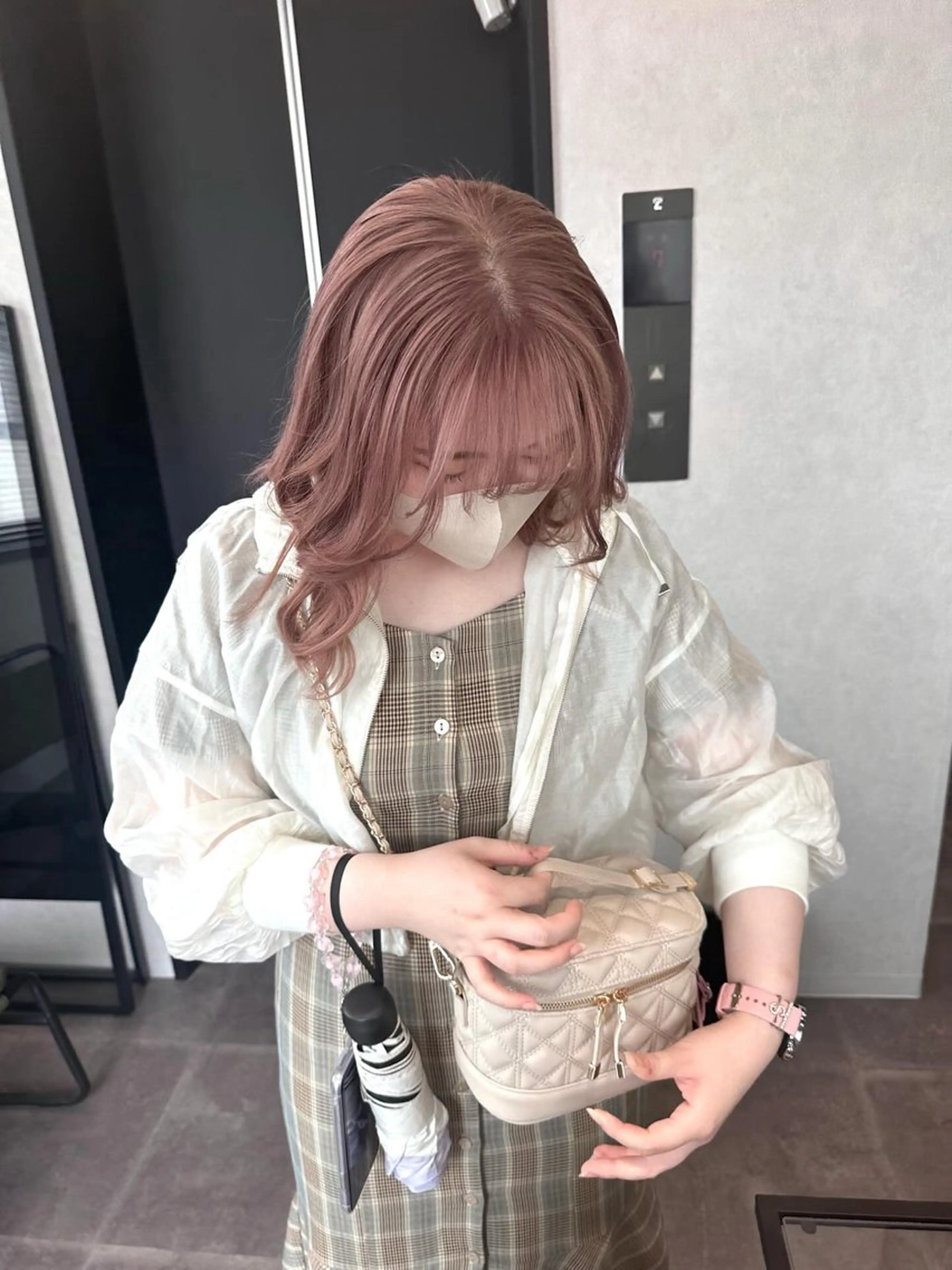 ミディアム カラー ピンクカラー エクステ/ハイトーン /ミサキのヘアスタイル