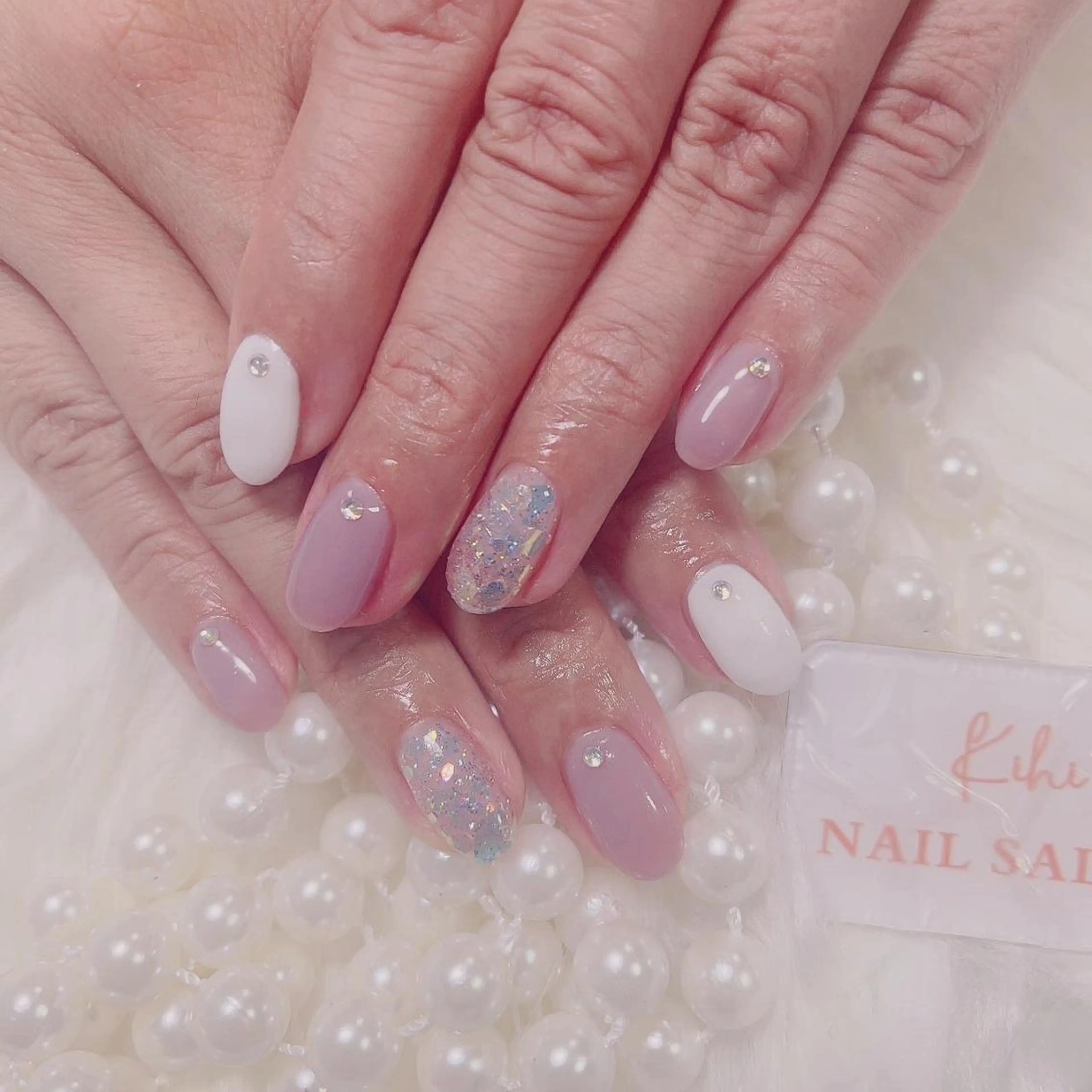 ネイル シンプルネイル ハンドネイル 福島 みきのネイルデザイン